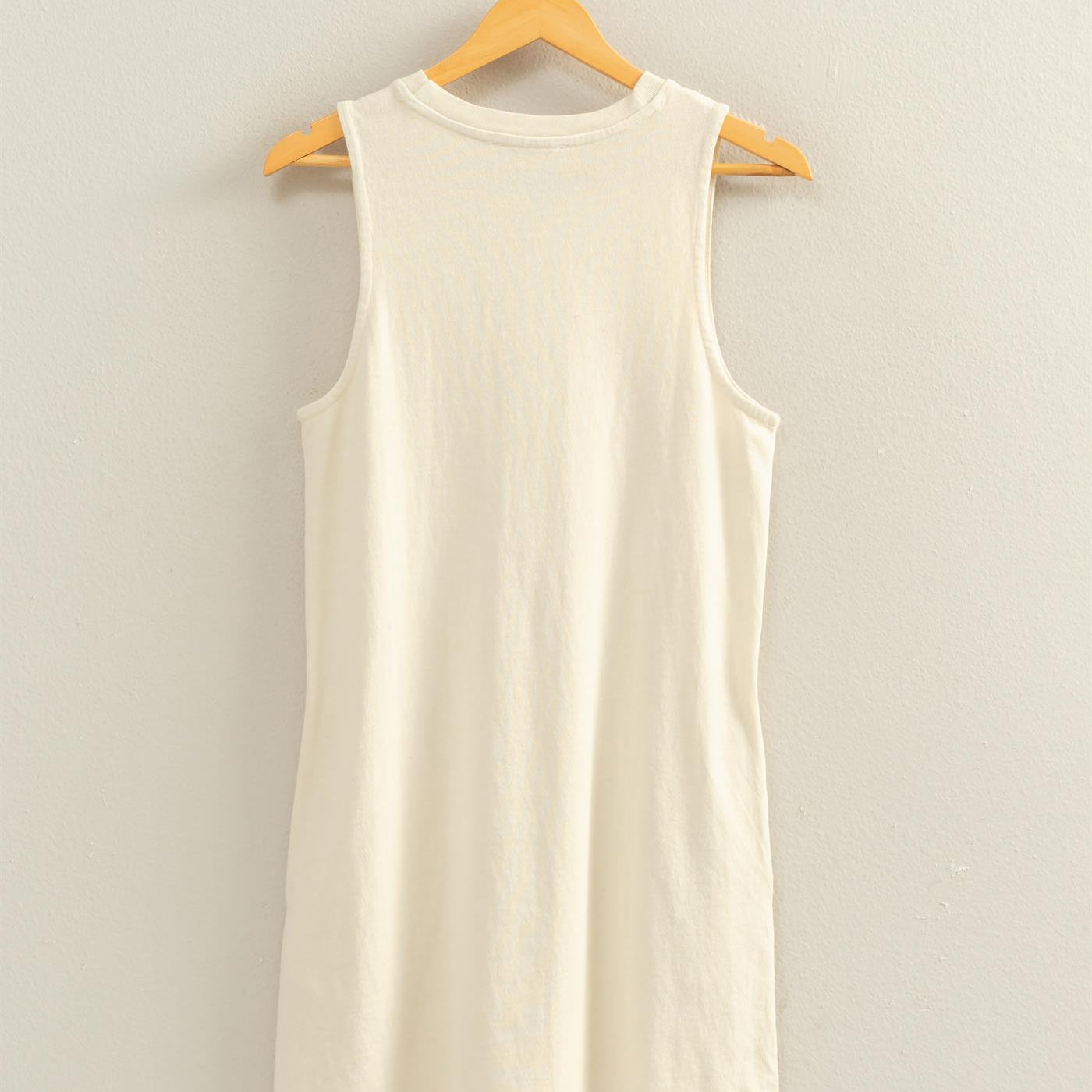 Wholesale Pigment Dyed Sleeveless Mini Dres Dresses DZ26A745 ALPACA DOUBLE ZERO