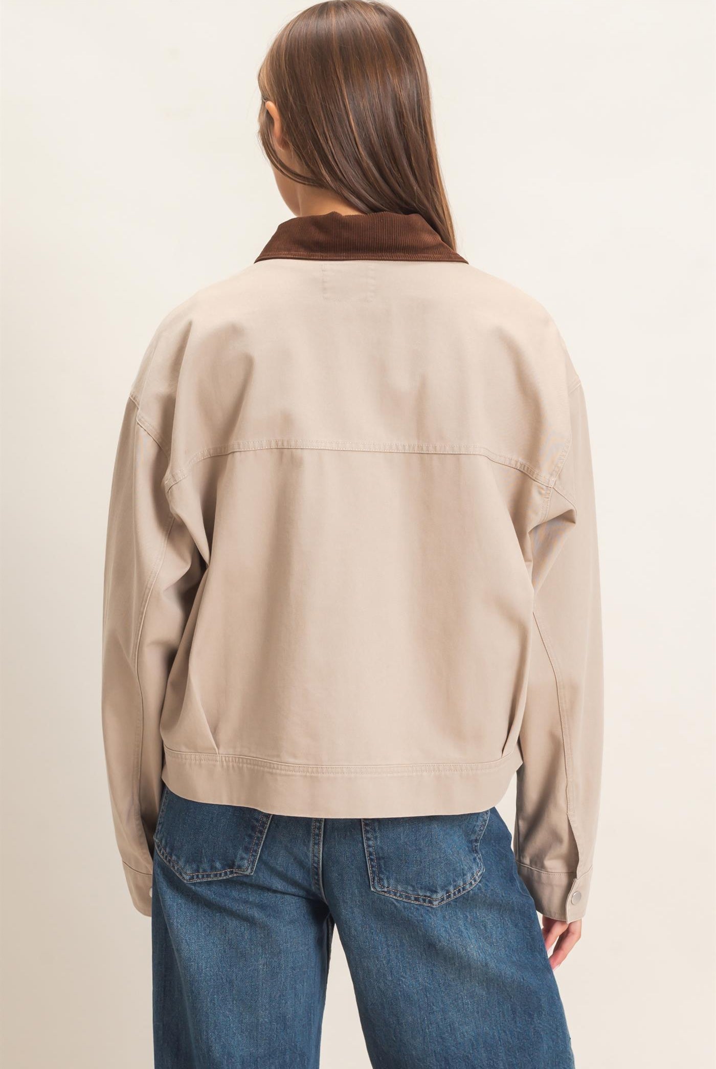 Wholesale Twill Barn Jacket Coats & Jackets DZ26E394 BEIGE DOUBLE ZERO