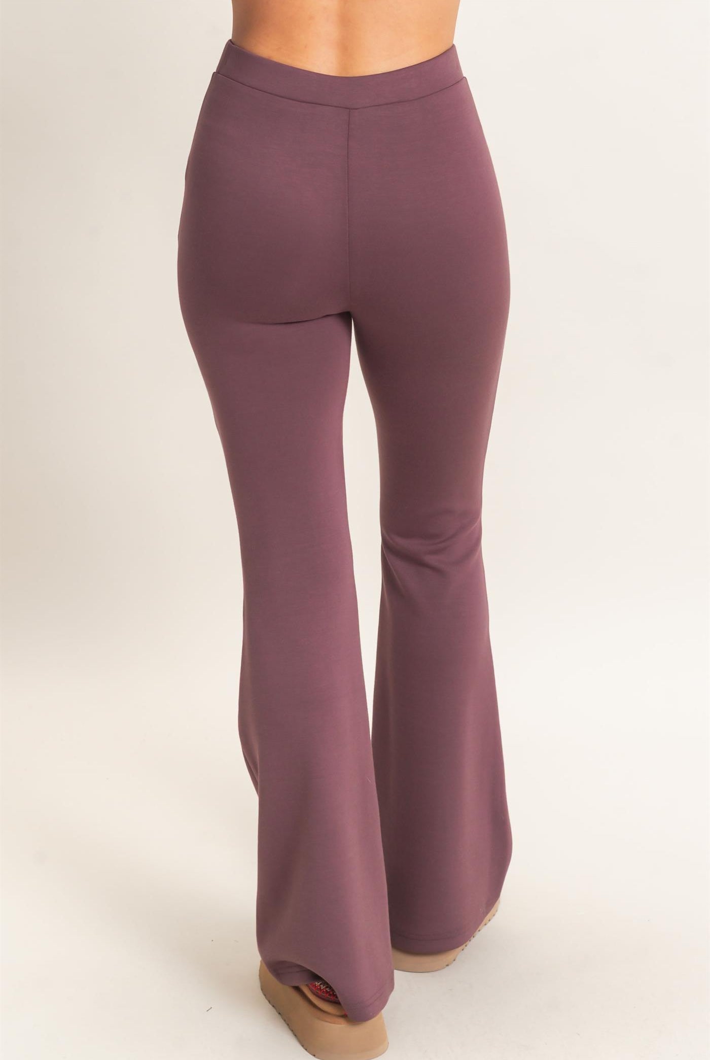 Wholesale Flared Elastic Waist Pants Pants DZ26E393 COCOA DOUBLE ZERO