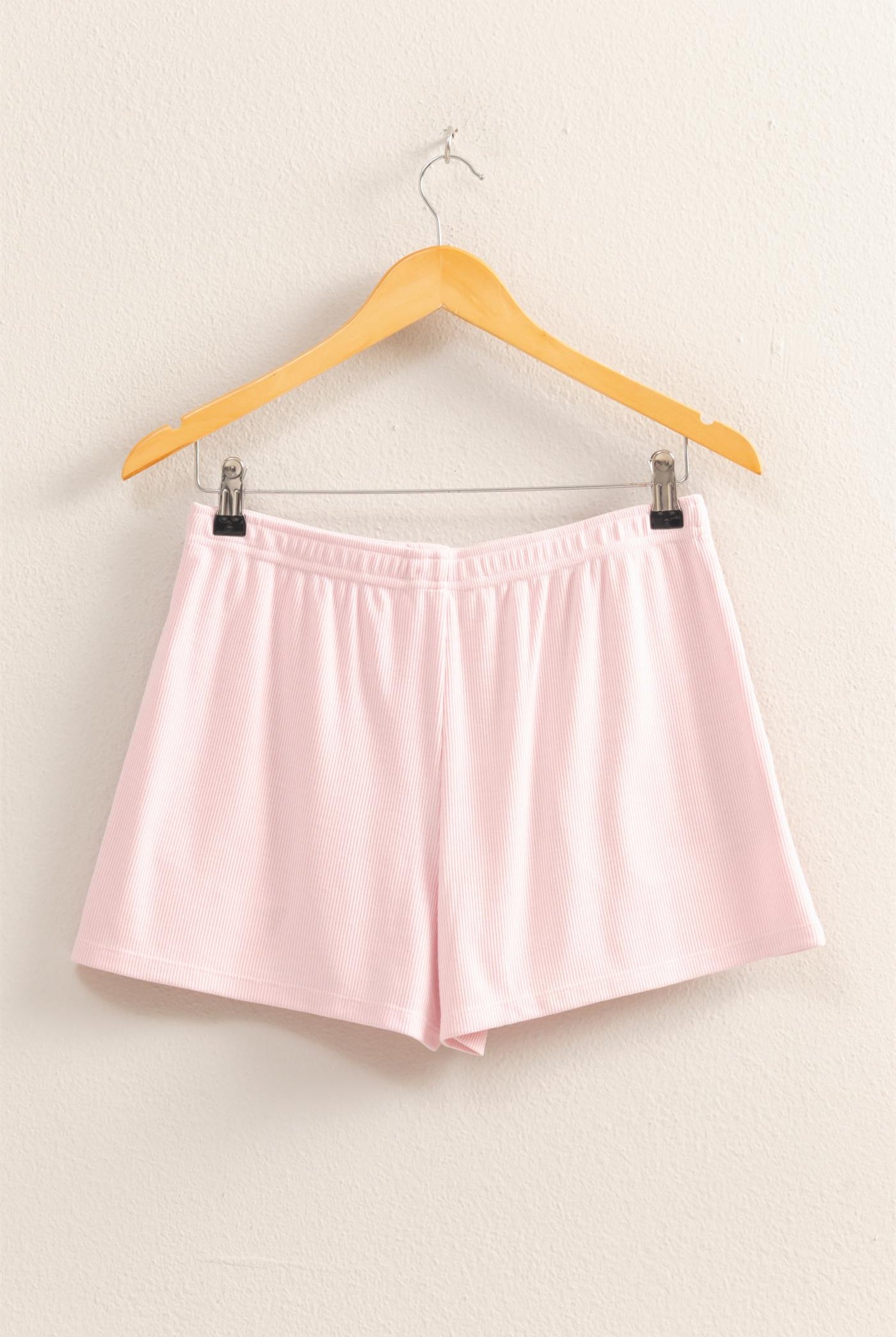Wholesale High Waist Button Detail Flowy Shorts Shorts DZ25A934 SOFT PINK DOUBLE ZERO