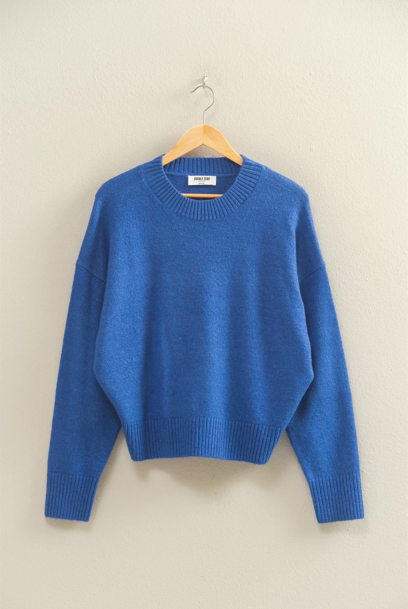 Wholesale Crewneck Sweater Sweaters DZ25E787 COBALT DOUBLE ZERO