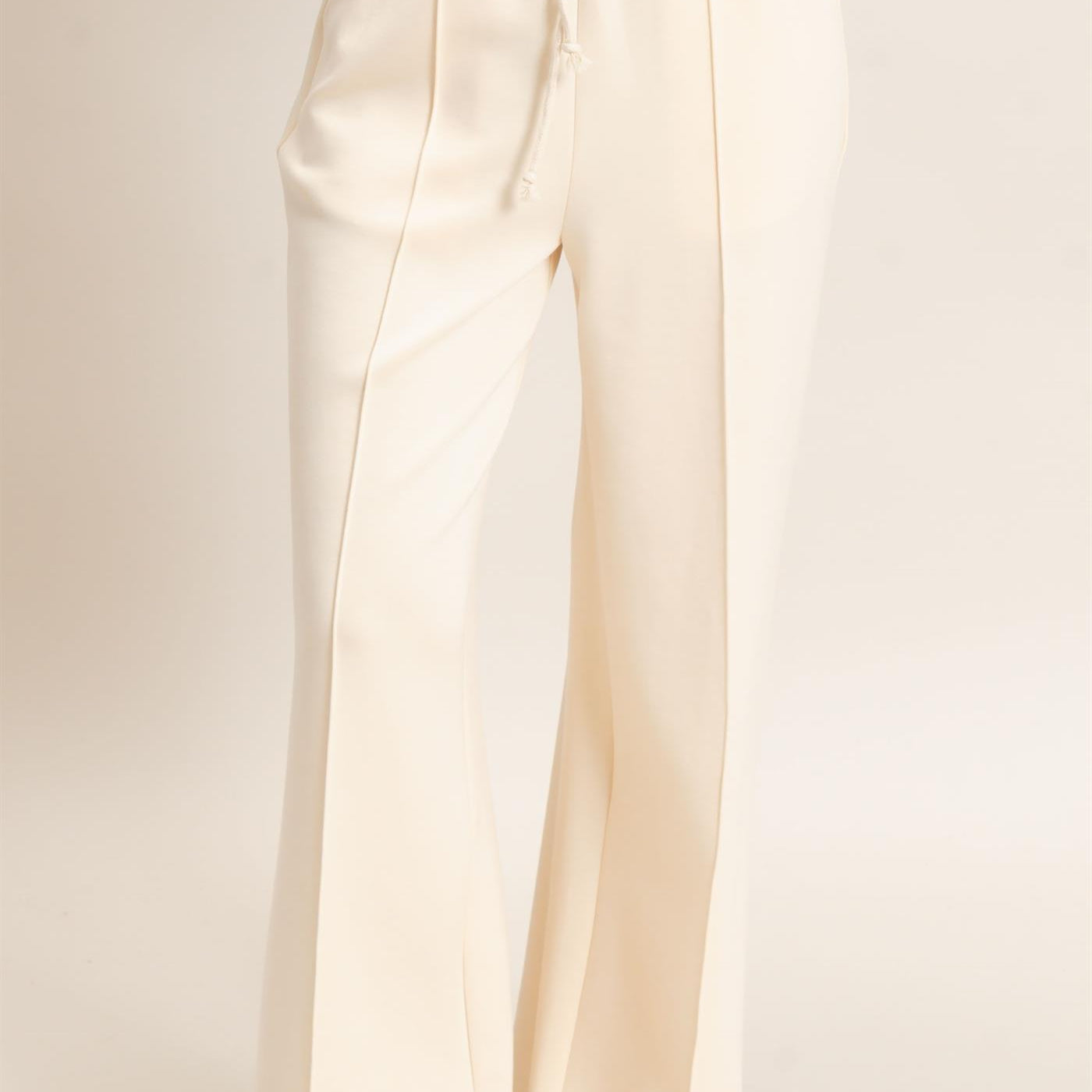 Wholesale Drawstring Waist Pintuck Wide Leg Pants Pants DZ26E384 ALPACA HYFVE