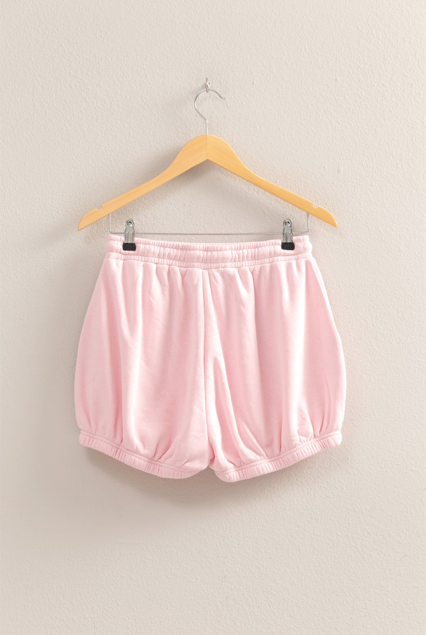 Wholesale Drawstring Waist Bubbled Hem Shorts Shorts DZ25A702 SOFT PINK DOUBLE ZERO