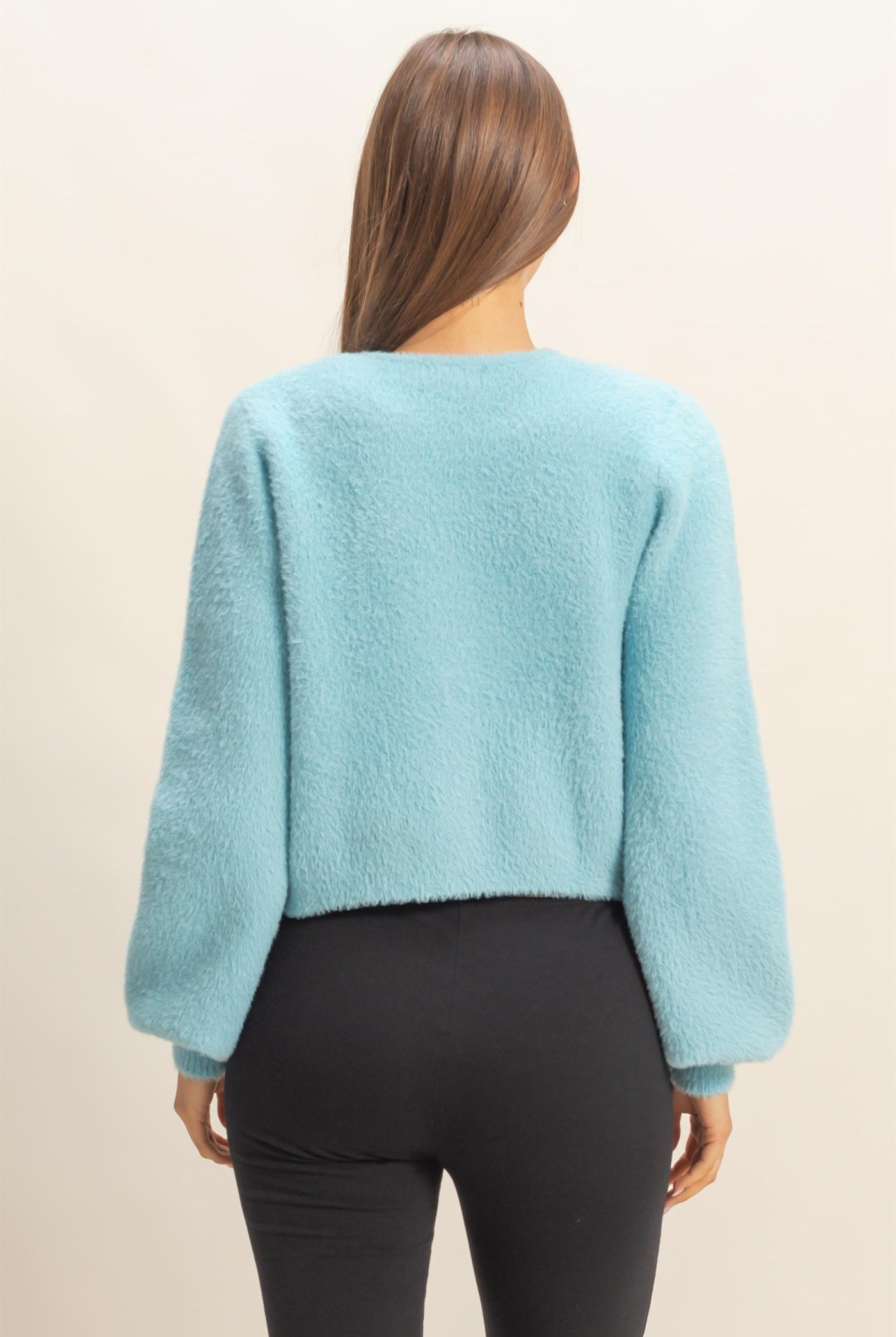 Wholesale Knit Top And Cardigan 2 Pieces Set Clothing Tops HF23F918-SET TEAL BLUE HYFVE
