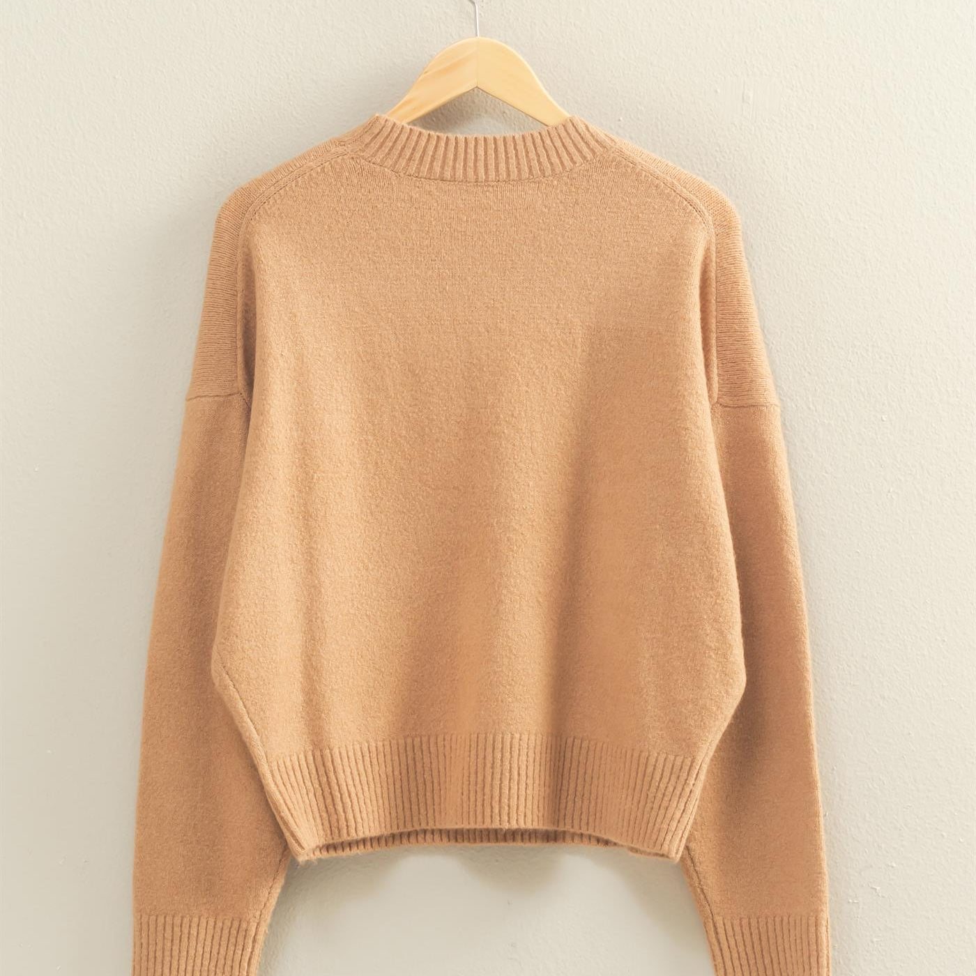 Wholesale Crewneck Sweater Sweaters DZ25E787 DARK TAUPE DOUBLE ZERO