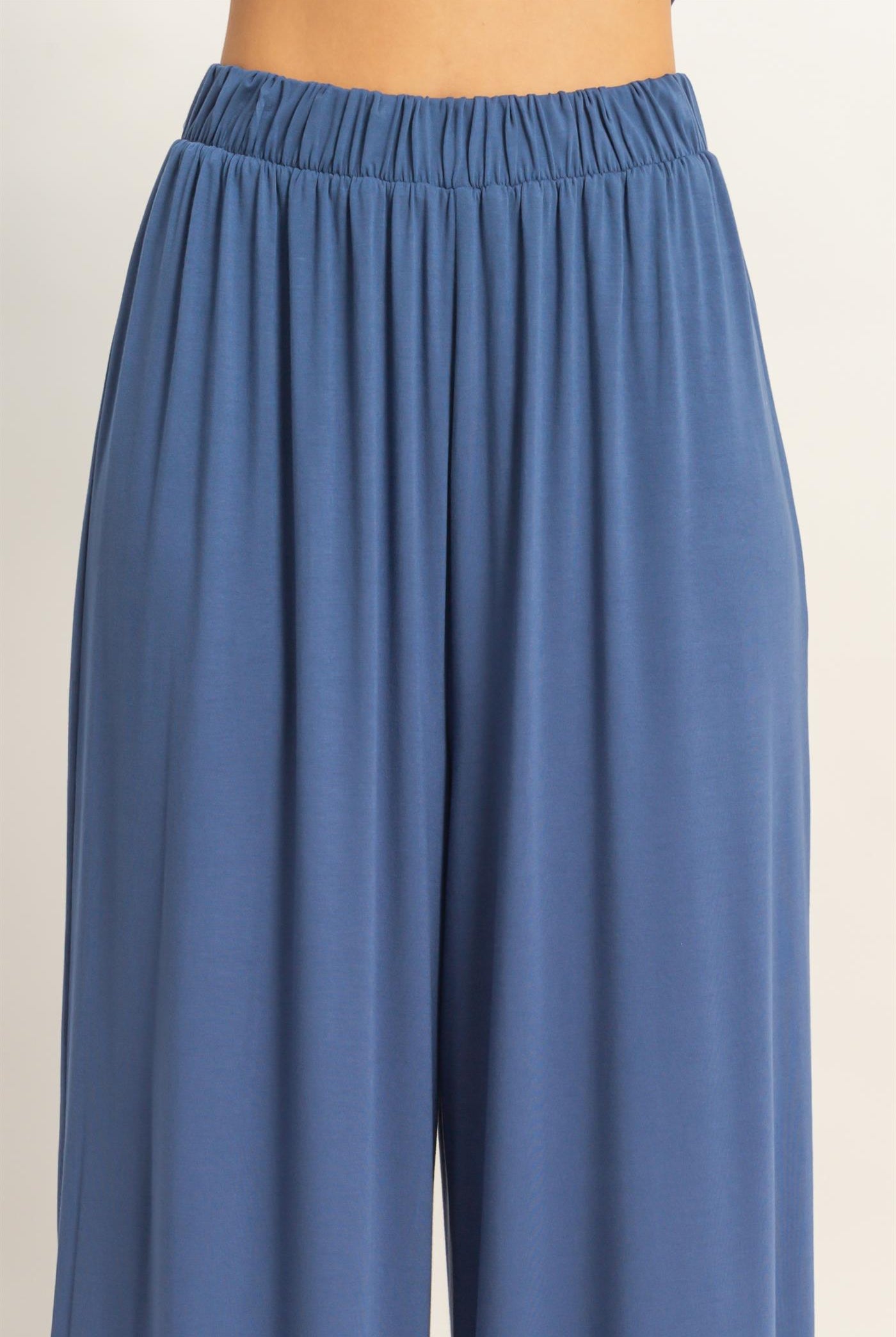 Wholesale Short Sleeve Top & Wide Leg Pants Set Clothing HF26C310-SET-D MIDNIGHT NAVY HYFVE