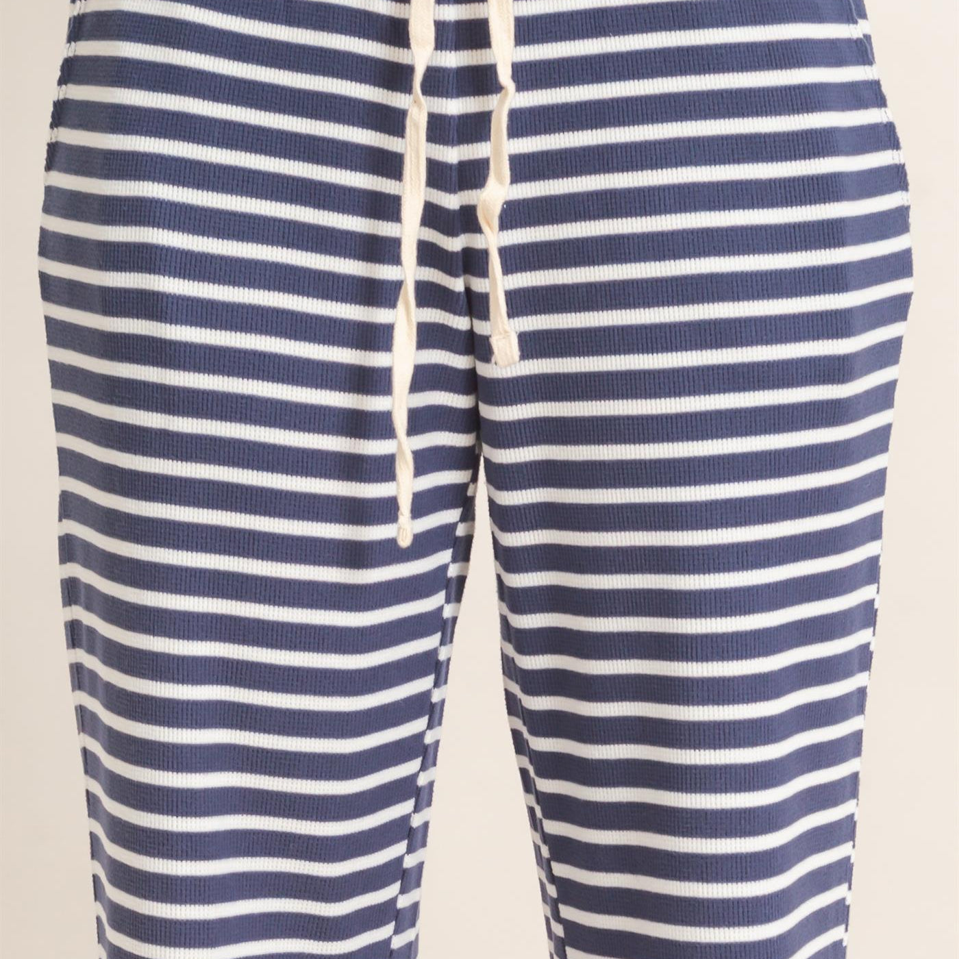 Wholesale Low Rise Striped Waffle Knit Pants Pants DZ26E553 NAVY DOUBLE ZERO