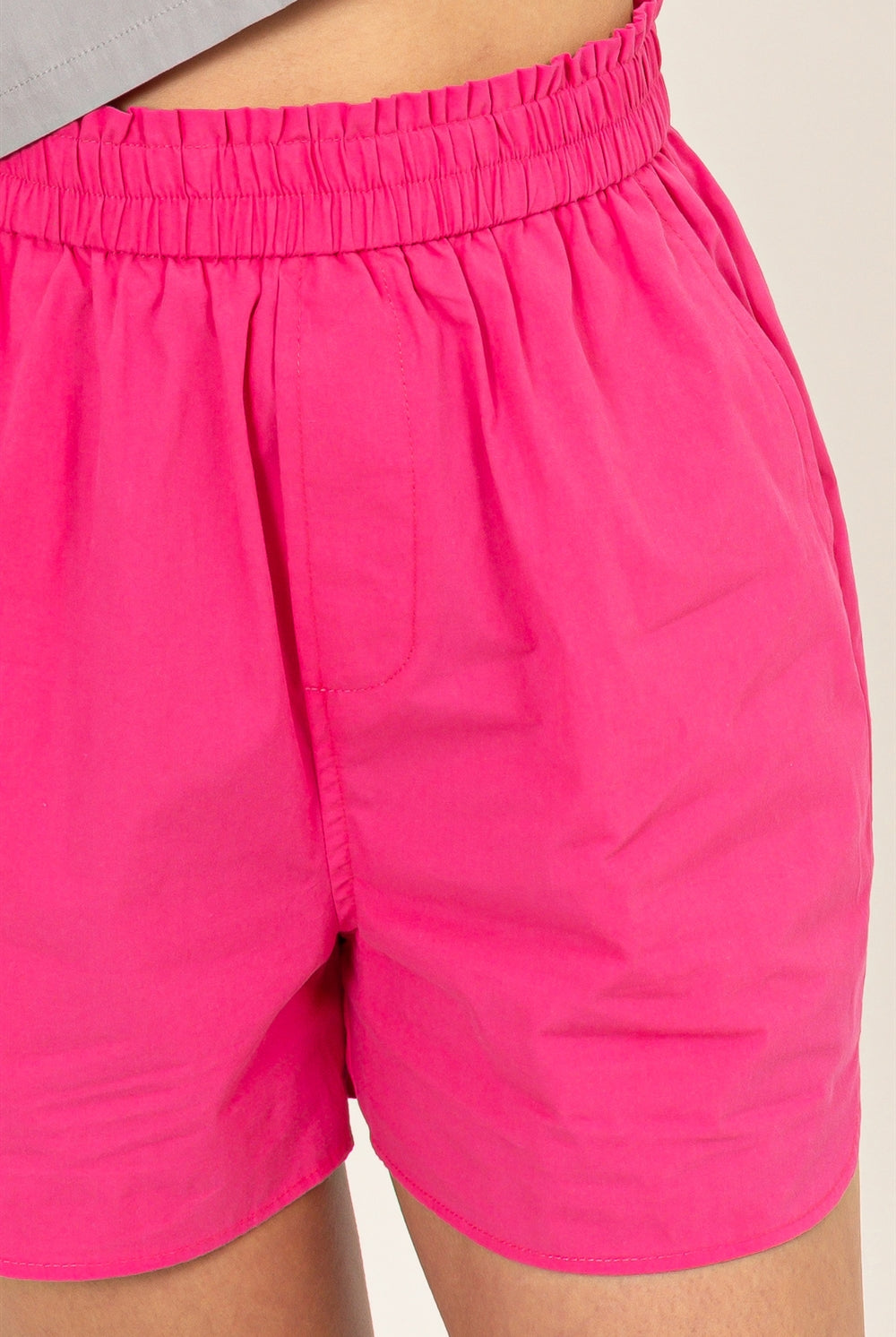 Wholesale Poplin High Waist Shorts Shorts DZ24A298 RASPBERRY DOUBLE ZERO