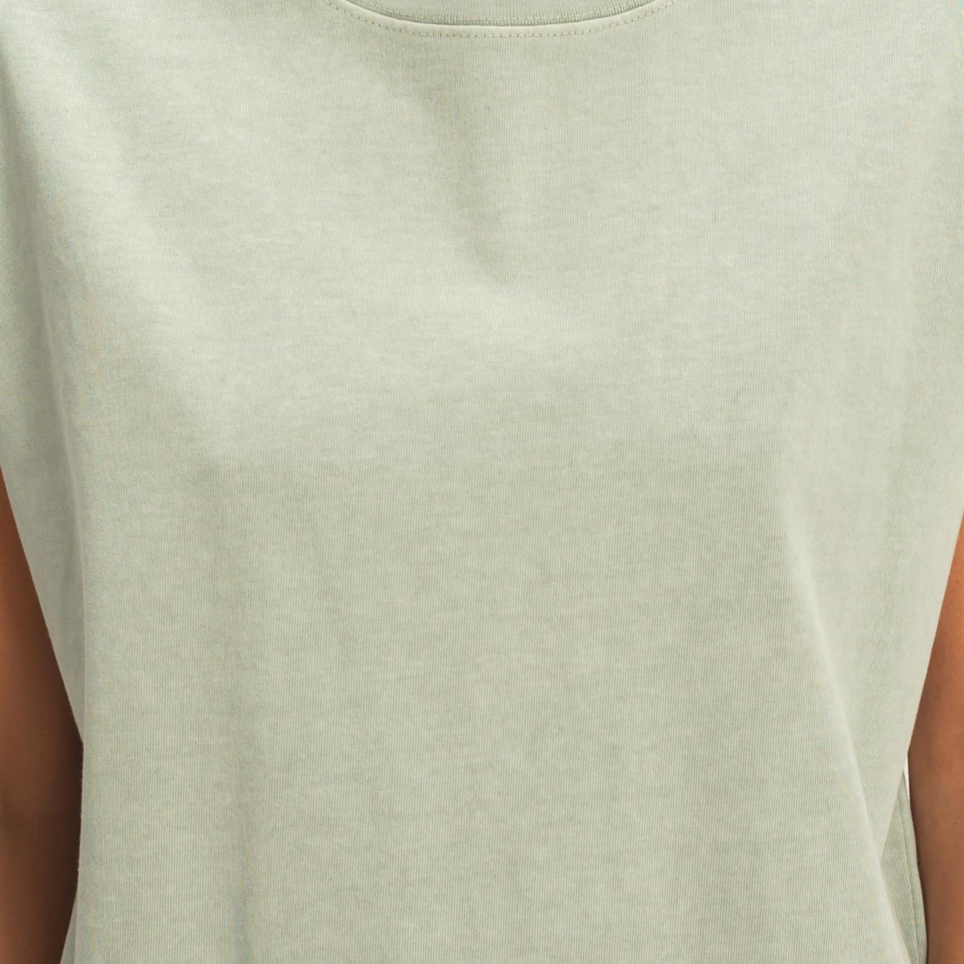 Wholesale Sleeveless Crew Neck Top and Shorts Set Clothing DZ26A028-SET SAGE GREEN DOUBLE ZERO