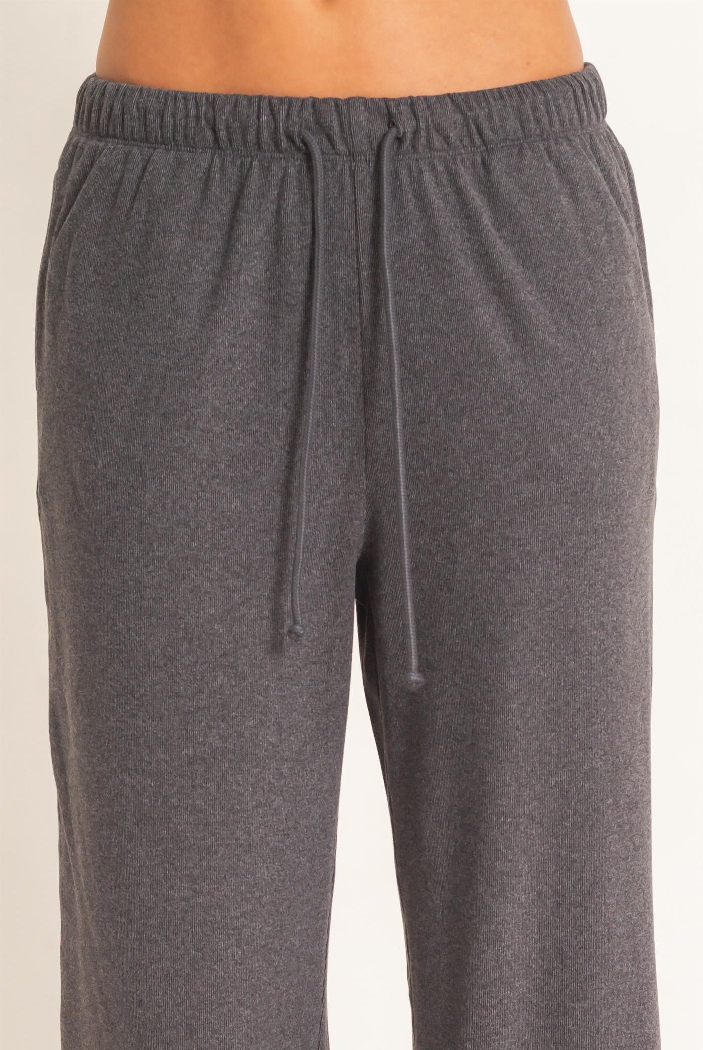Wholesale Wide Leg Pants With Drawcord Pants DZ26E288 BLACK DOUBLE ZERO