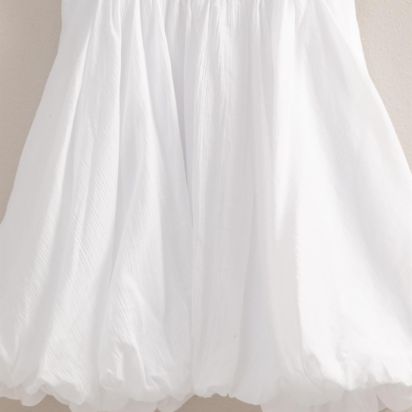 Wholesale V-Neck Puff Sleeve Flowy Mini Dress Dresses HF25A226 WHITE HYFVE