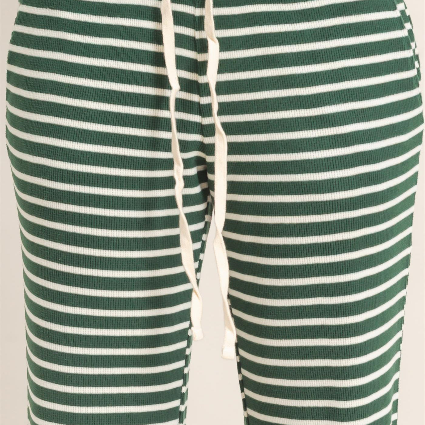 Wholesale Low Rise Striped Waffle Knit Pants Pants DZ26E553 DARK GREEN DOUBLE ZERO