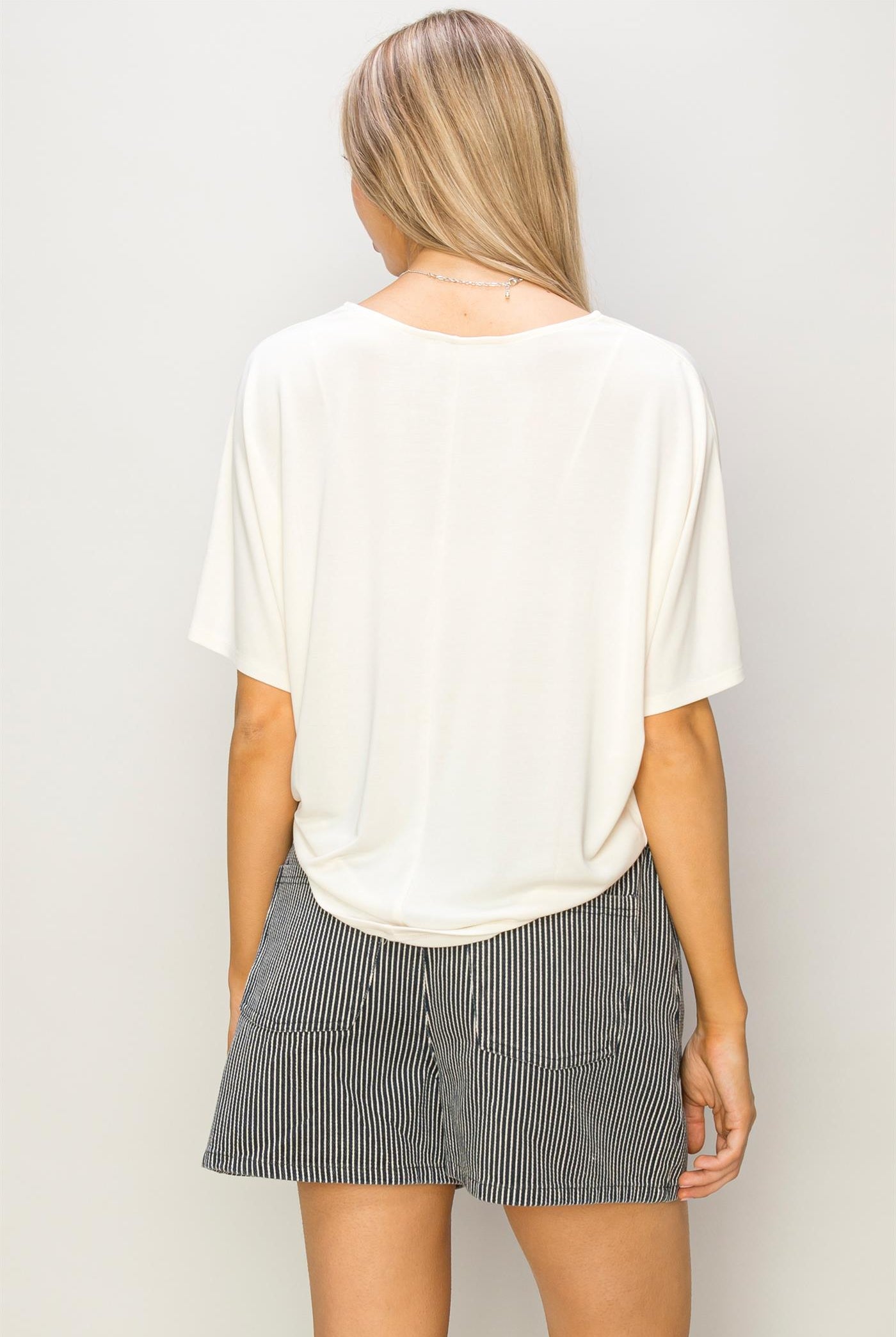 Wholesale D-Elbow Length Dolman Sleeve Top Clothing Tops DZ24C199-D WHIP CREAM DOUBLE ZERO