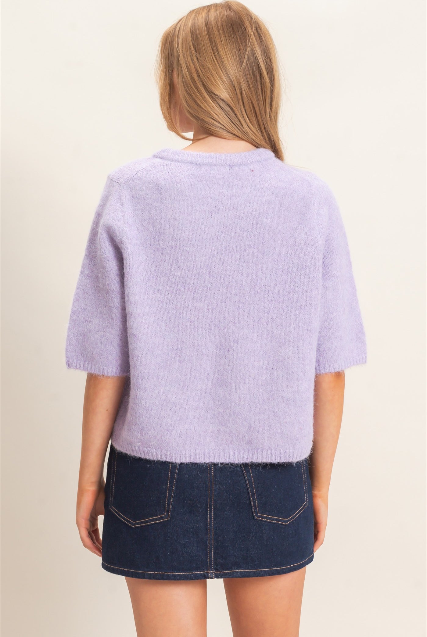 Wholesale Button-Up Cardigan Cardigans HF26E228 LIGHT LILAC HYFVE