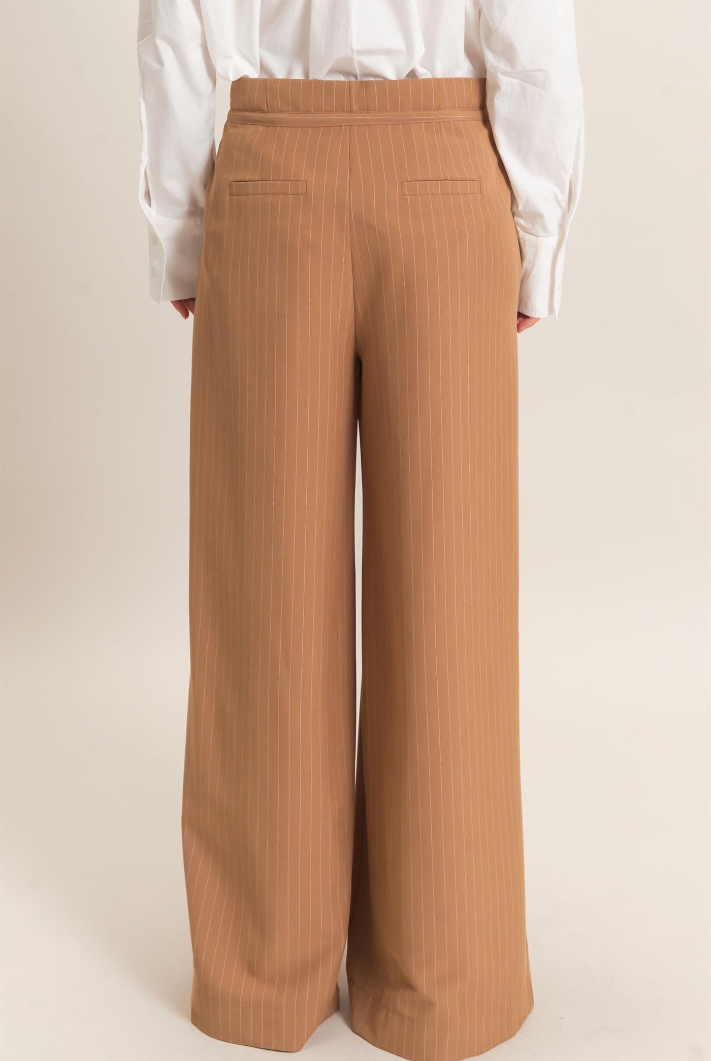 Wholesale Pleated Wide-Leg Pants Pants HF26A776 LIGHT BROWN HYFVE