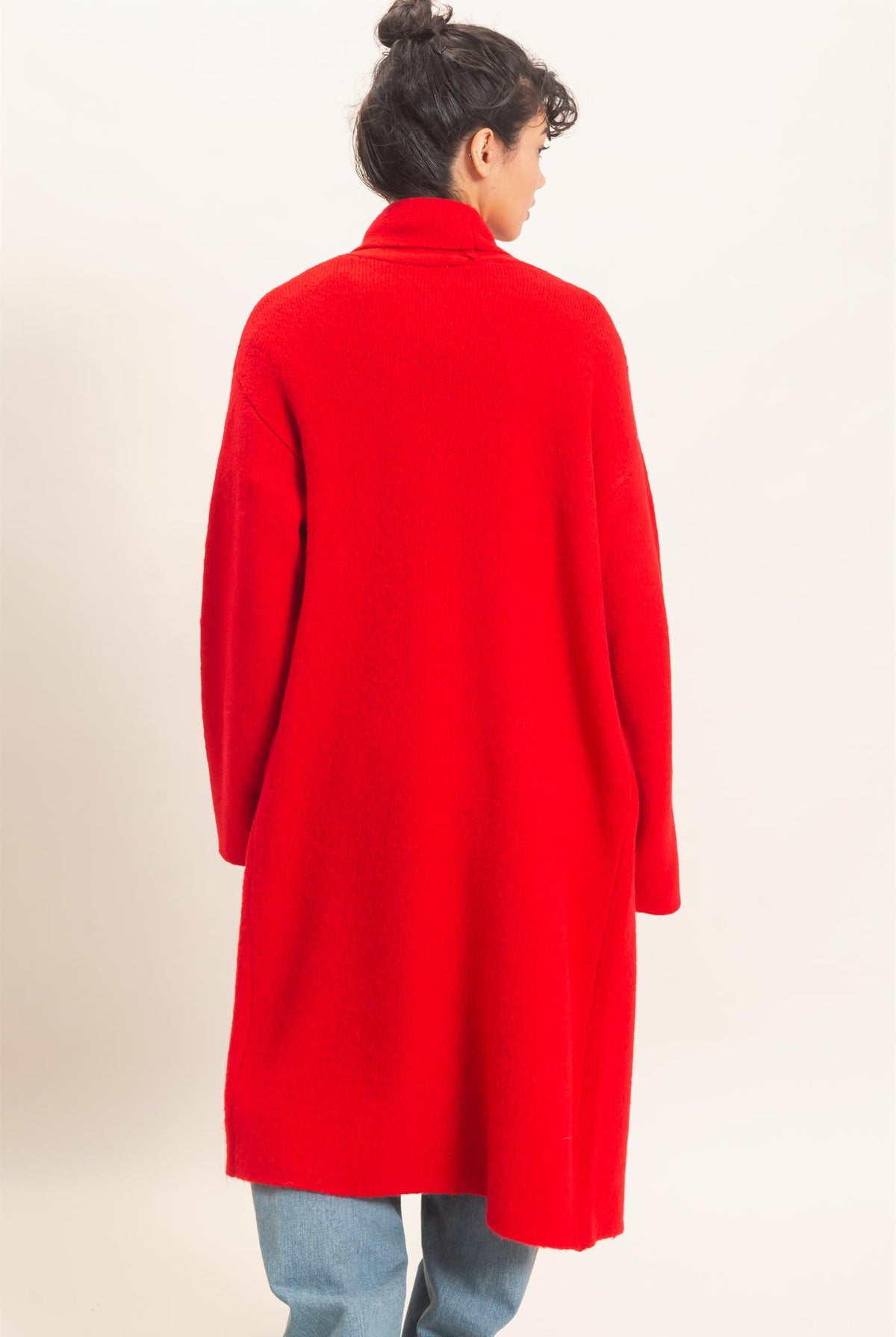 Wholesale Duster Cardigan Sweaters DZ26E267 RED DOUBLE ZERO