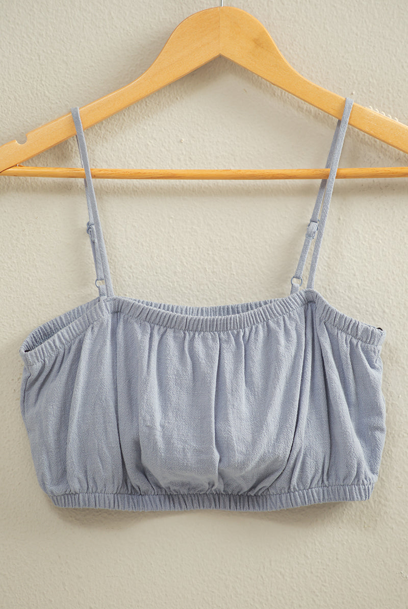 Wholesale Cami Bandeau Crop Top Clothing Tops DZ22C556 PALE INDIGO DOUBLE ZERO