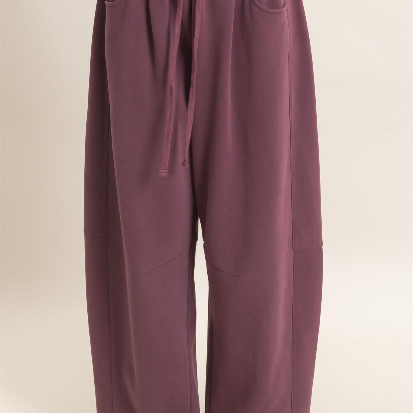 Wholesale Drawstring Waist Barrel Sweatpants Pants DZ26E290 COCOA DOUBLE ZERO