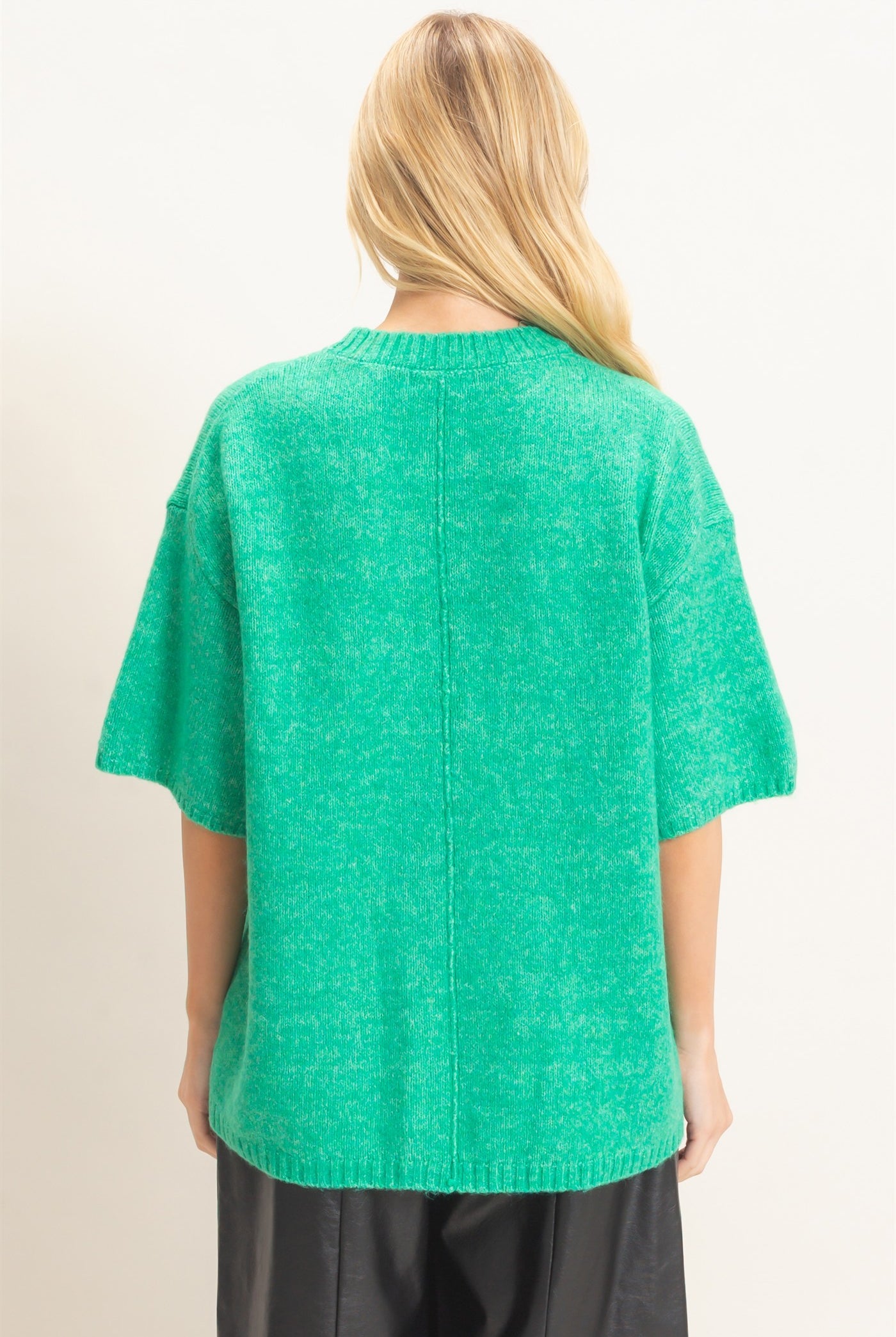 Wholesale Oversized Drop Shoulder Sweater Sweaters HF26E143 GREEN HYFVE
