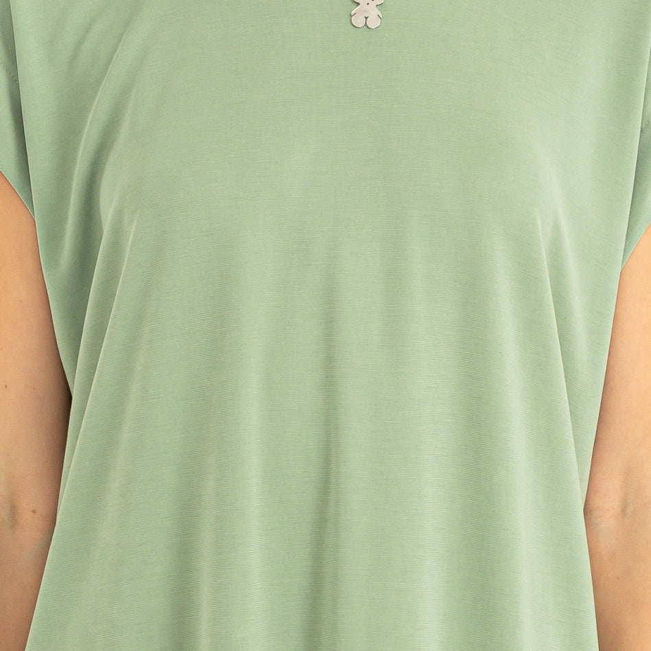 Wholesale Lazy Day Dolman Short Sleeves Midi Dress Dresses DZ23A795 MATTE OLIVE DOUBLE ZERO