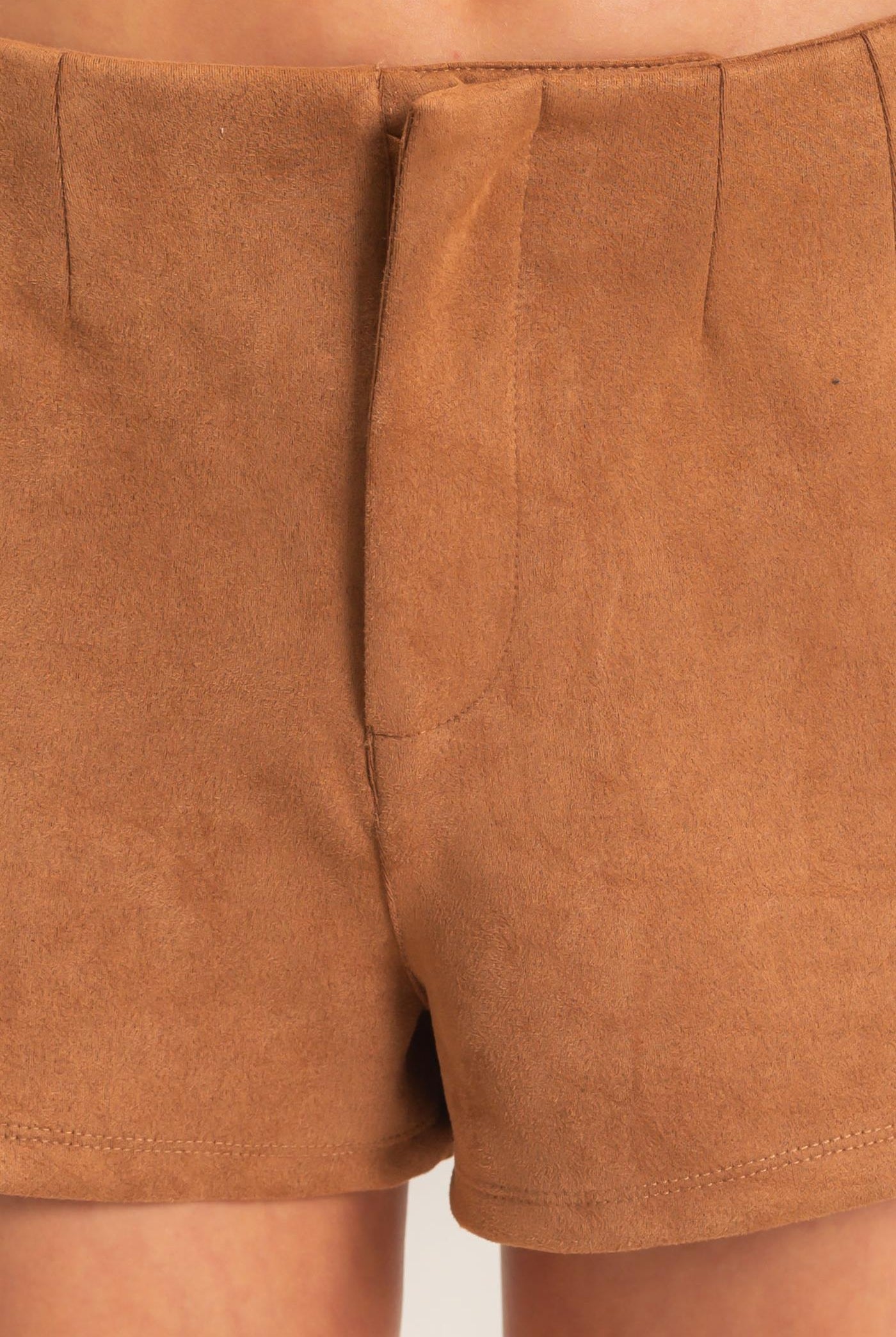 Wholesale High Waist Suede Shorts Shorts HF26E908 CAMEL HYFVE