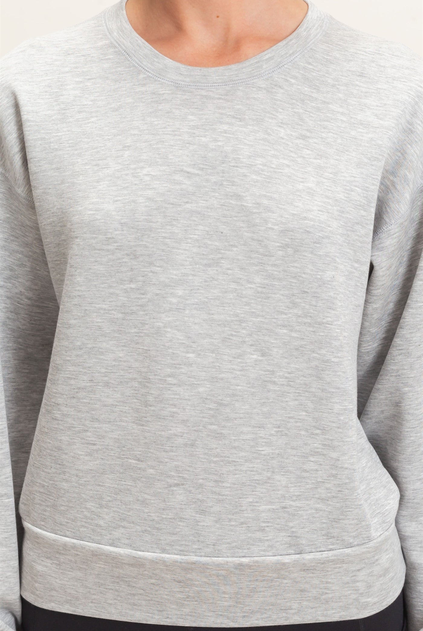 Wholesale Crew Neck Sweatshirt Sweatshirts DZ26C966 HEATHER GRAY DOUBLE ZERO
