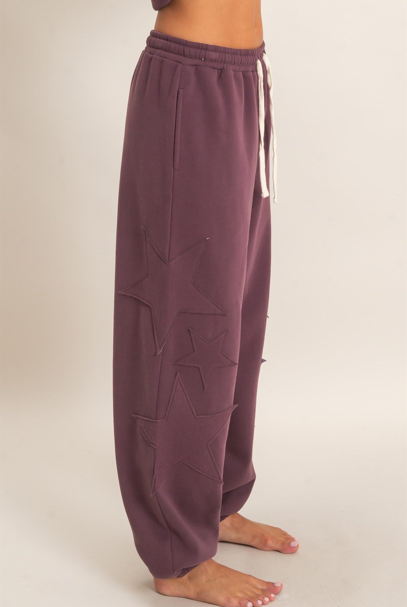 Wholesale Star Patch Jogger Pants Joggers DZ26E889 COCOA DOUBLE ZERO