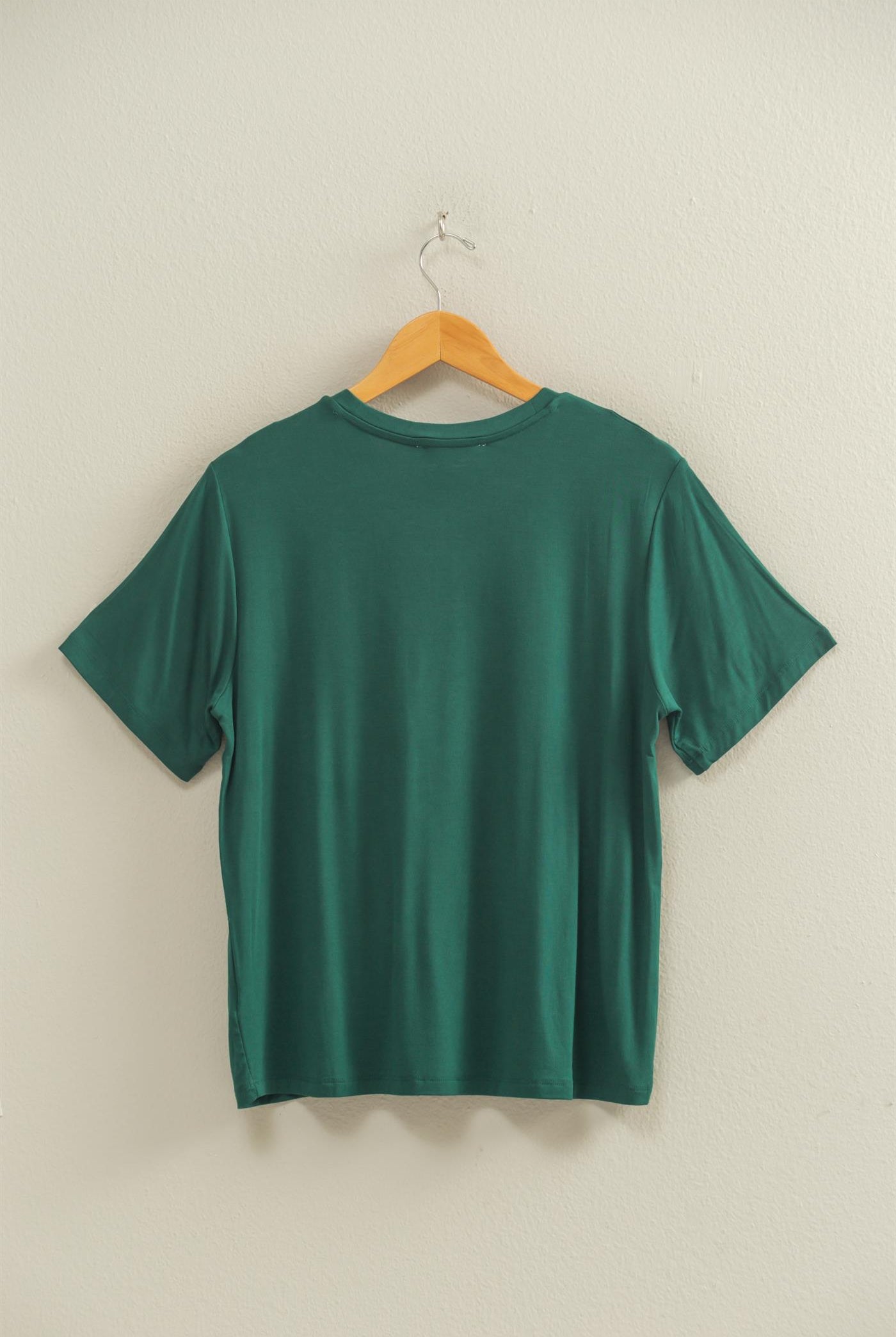 Wholesale Classic Crew Neck Short Sleeve Pocket Top T-Shirts DZ25C922 DARK GREEN DOUBLE ZERO
