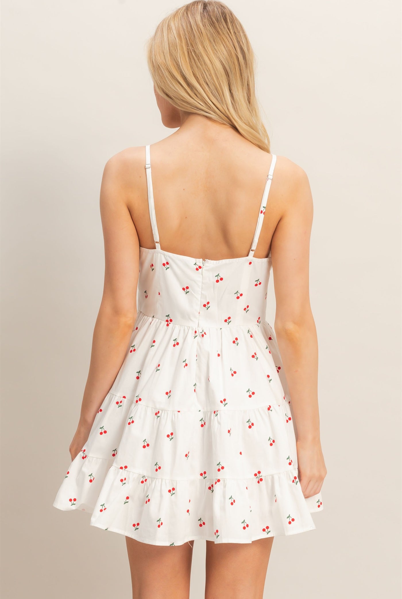 Wholesale Tiered Mini Dress Dresses HF26C008 RED HYFVE