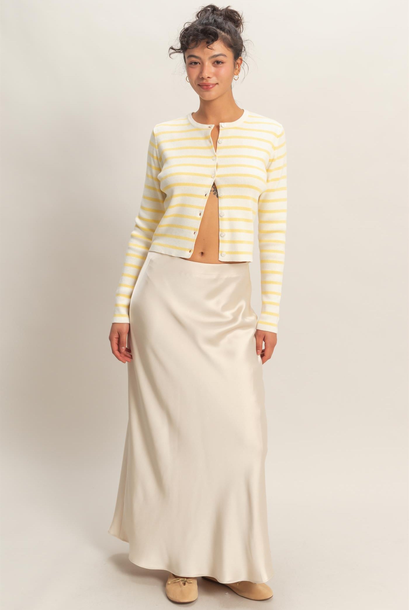 Wholesale Satin Maxi Skirt Skirts DZ26E274 ALPACA DOUBLE ZERO