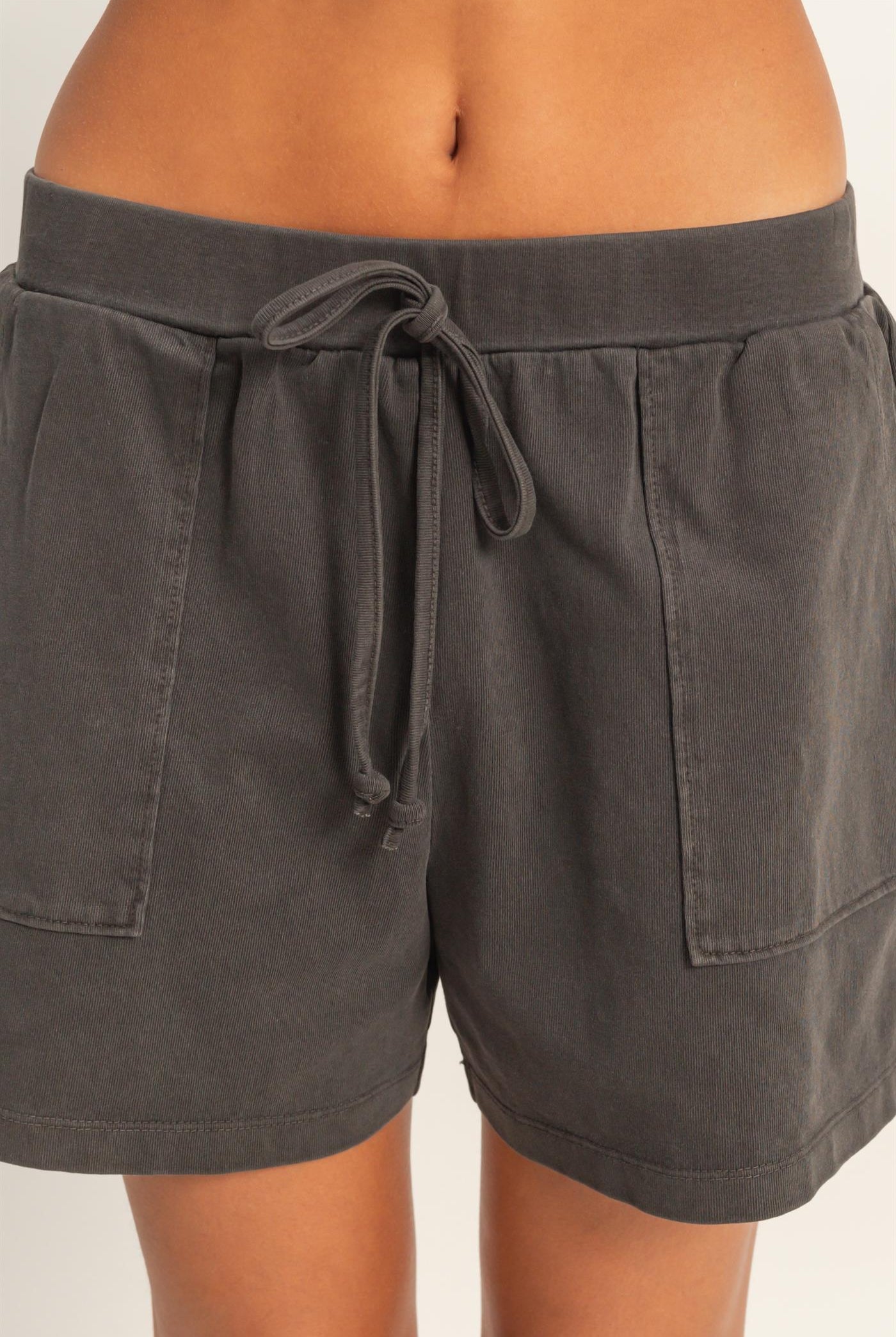 Wholesale Sleeveless Crew Neck Top and Shorts Set Clothing DZ26A028-SET BLACK DOUBLE ZERO