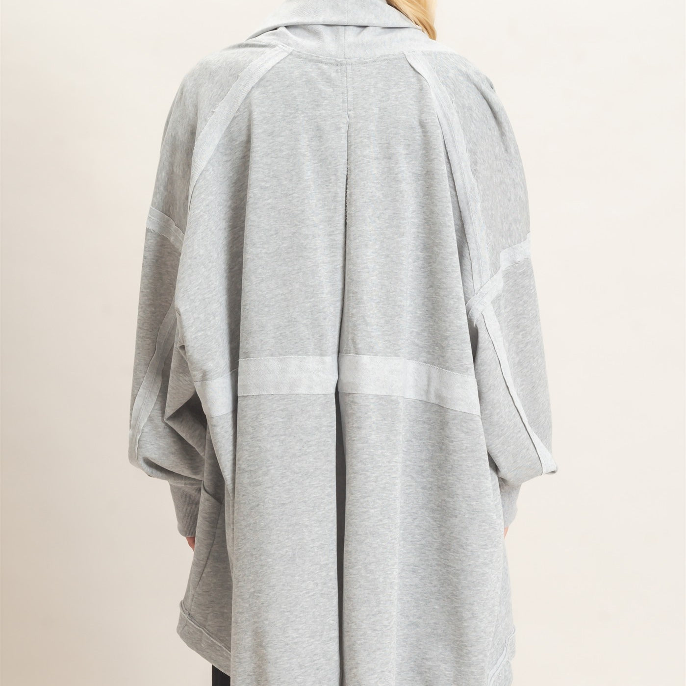 Wholesale Open Front Tie Waist Cardigan Cardigans HF26C778 HEATHER GRAY HYFVE