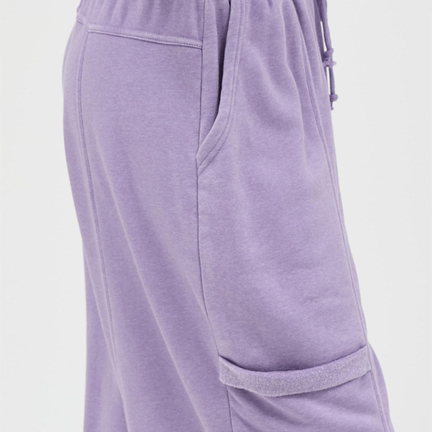 Wholesale Ruffle Waist Burnout Jogger Pants Joggers DZ26A685 DUSTY PURPLE DOUBLE ZERO