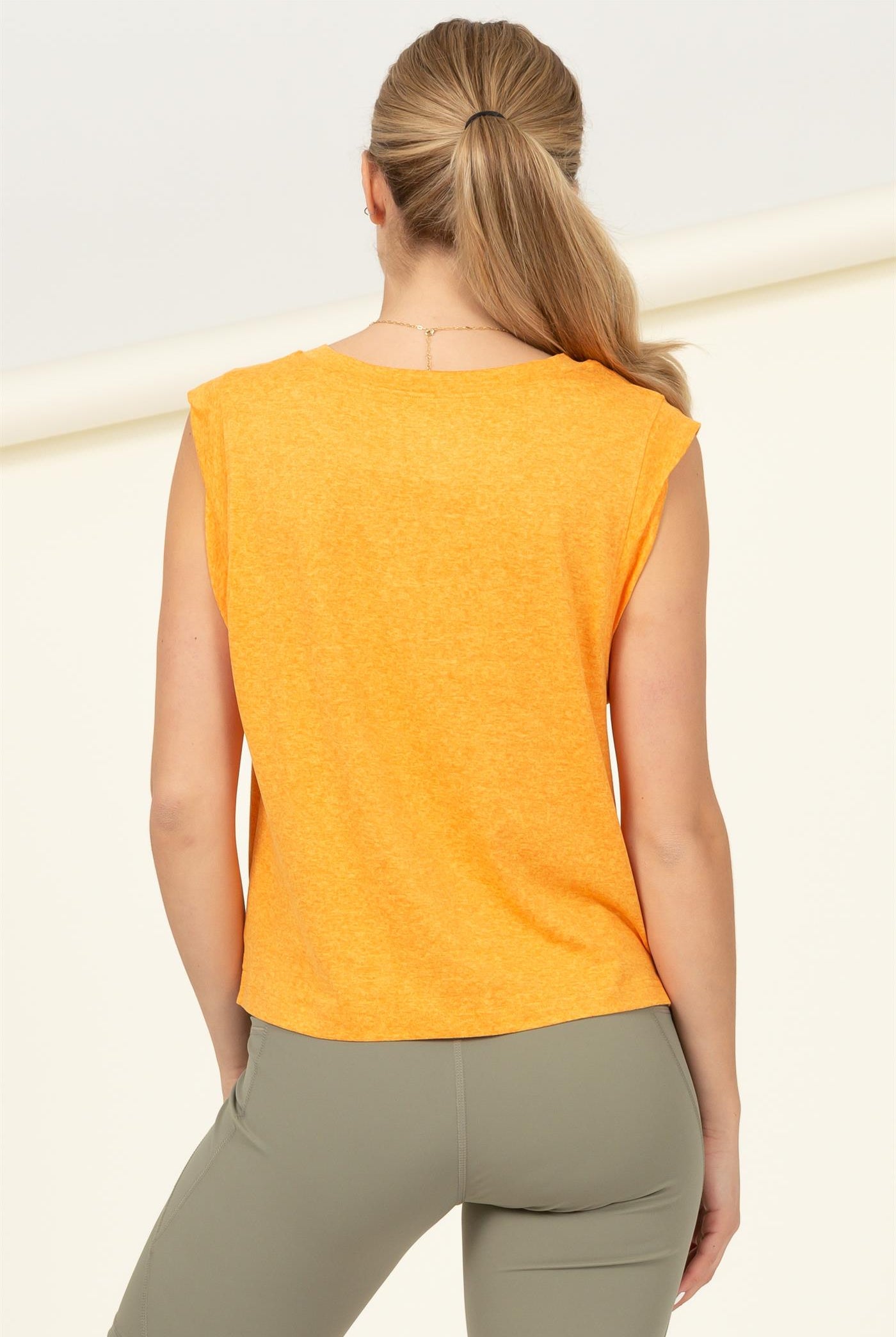 Wholesale Sleeveless Top Clothing Tops DZ22E690 VIBE ORANGE DOUBLE ZERO