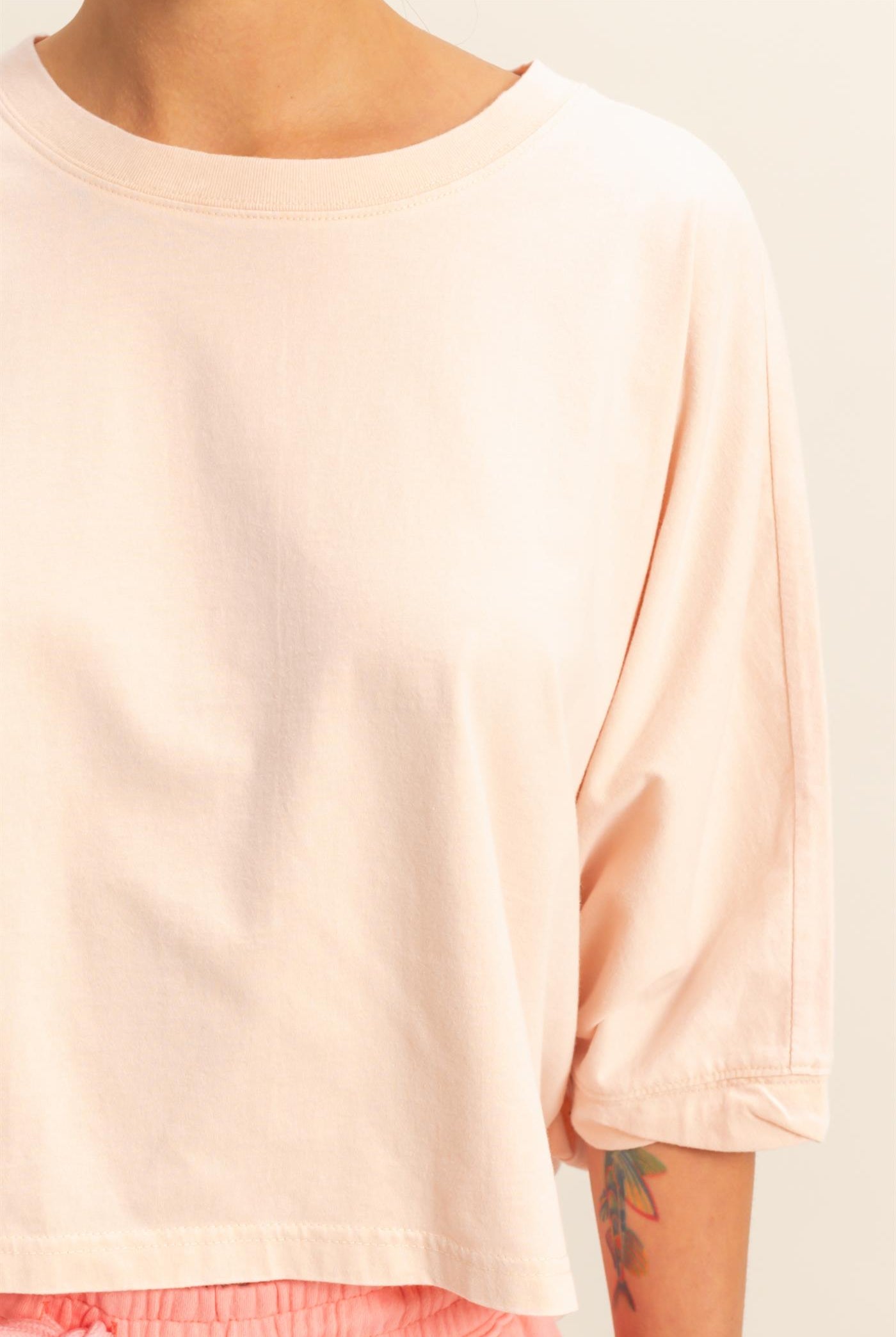 Wholesale Flowy Bat Wing Sleeves Knit Top Clothing Tops DZ25A797 DUSTY PINK DOUBLE ZERO