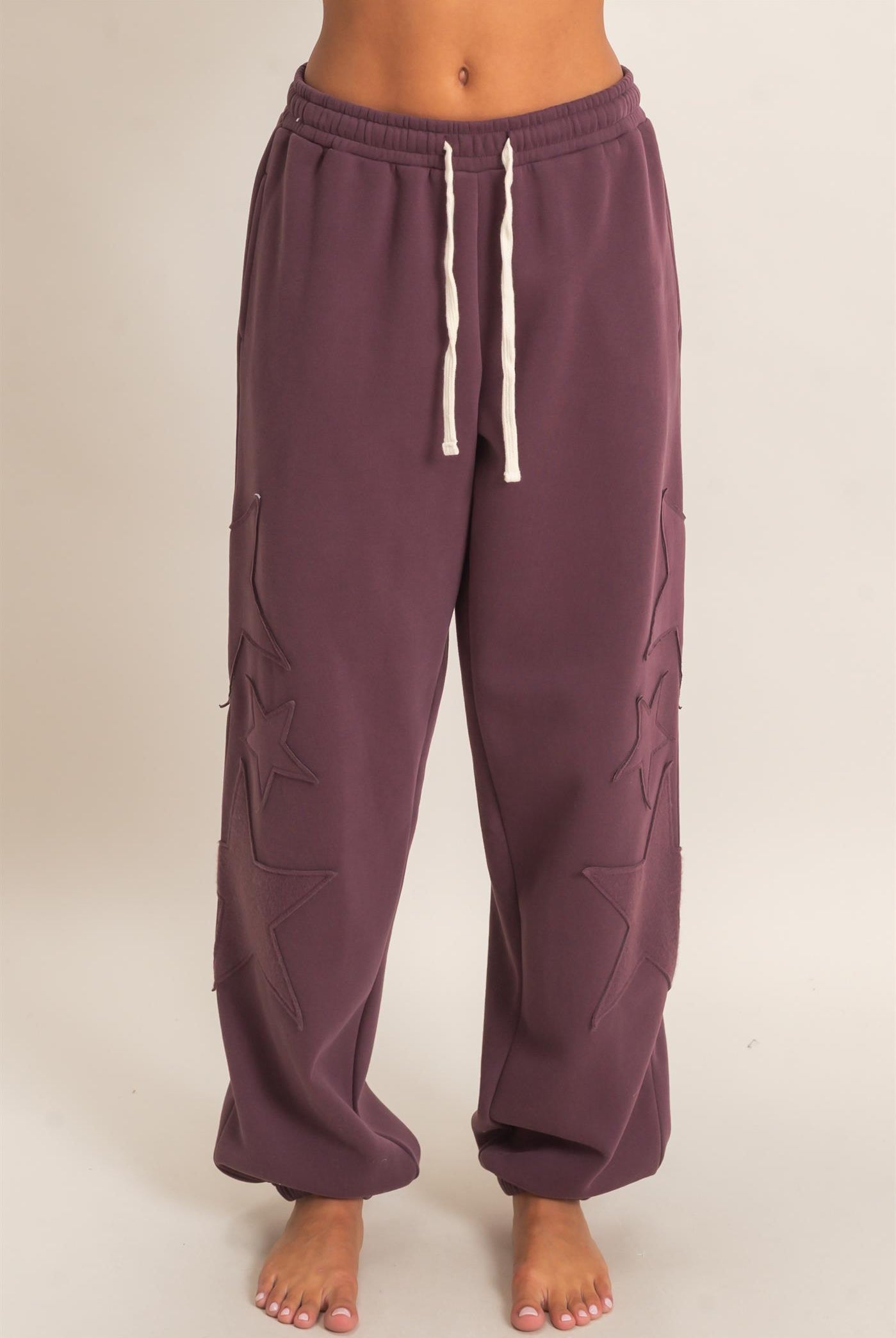 Wholesale Star Patch Jogger Pants Joggers DZ26E889 COCOA DOUBLE ZERO