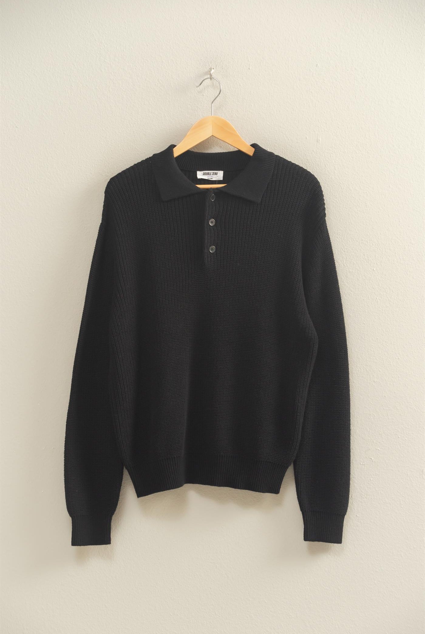 Wholesale Oversized Collar Sweater Sweaters DZ25E823 BLACK DOUBLE ZERO