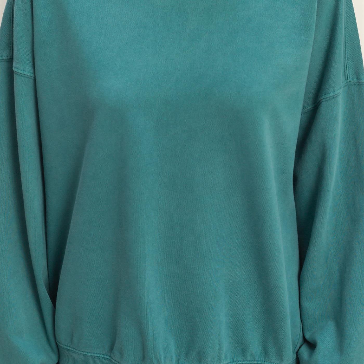 Wholesale Ribbed Crew Neck Sweatshirt Sweatshirts DZ26A265 DARK TEAL DOUBLE ZERO
