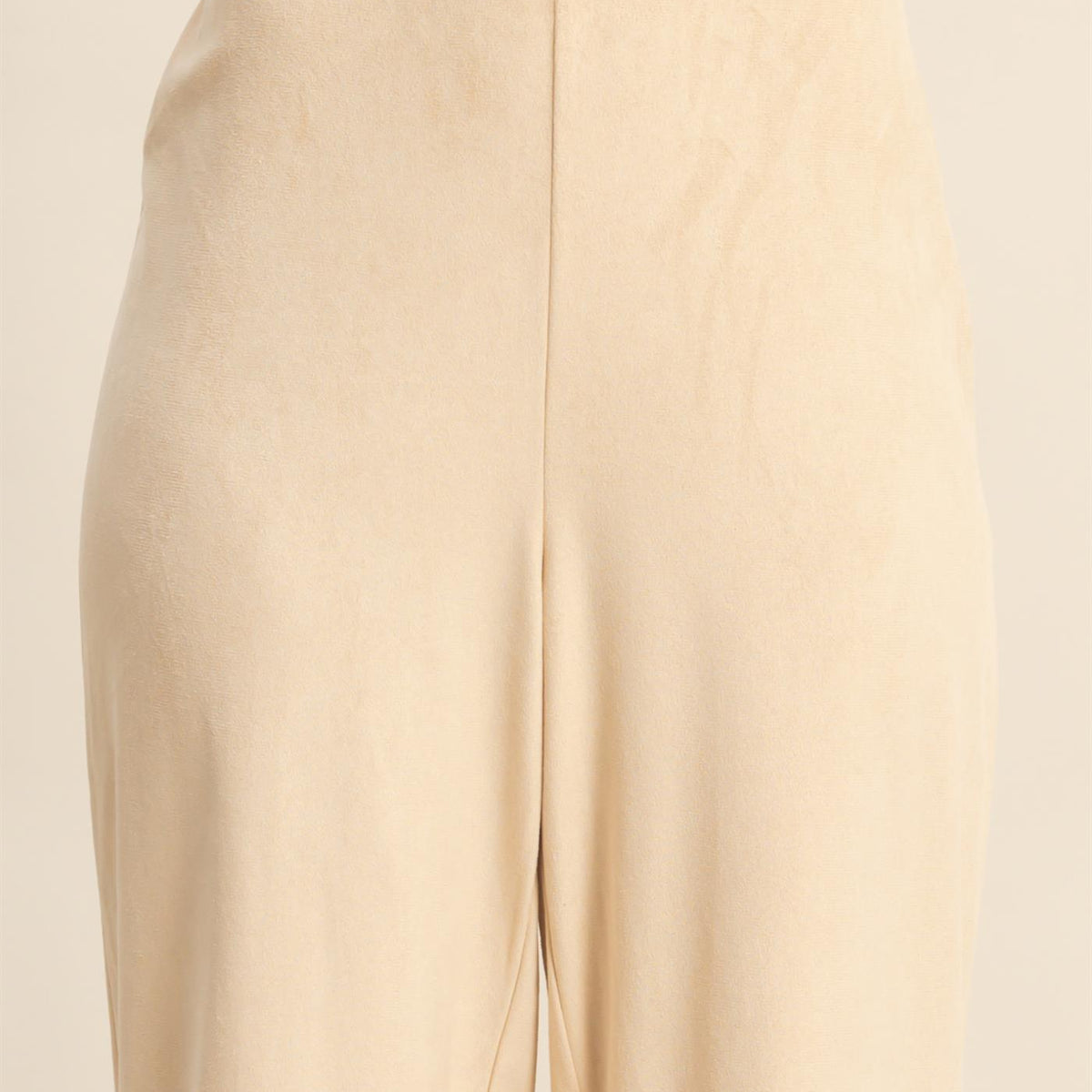 Wholesale Suede Wide-Leg Pants With Tailored Fit Pants HF26A592 SAND HYFVE