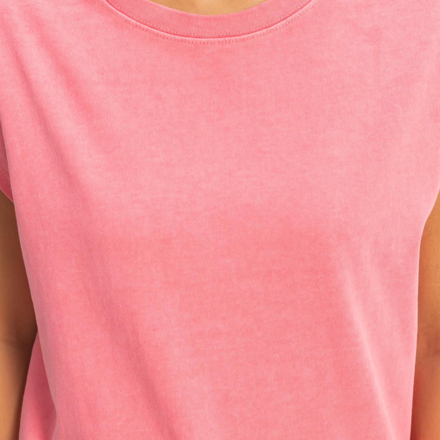 Wholesale Sleeveless Crew Neck Top and Shorts Set Clothing DZ26A028-SET TAFFY PINK DOUBLE ZERO