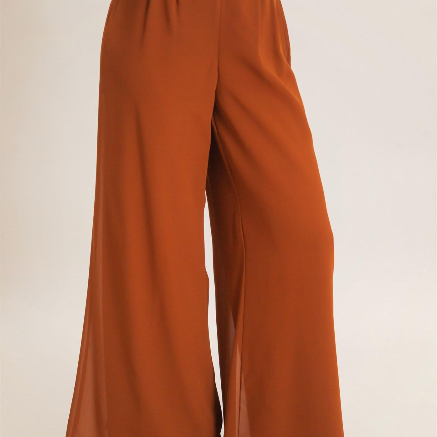 Wholesale Wide-Leg High Waist Pants Pants HF26F068-D CAMEL HYFVE