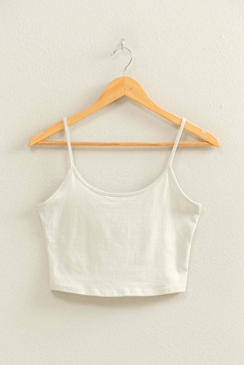 Wholesale Basic Cropped Cami Top Clothing Tops DZ22C818 CERAMIC DOUBLE ZERO