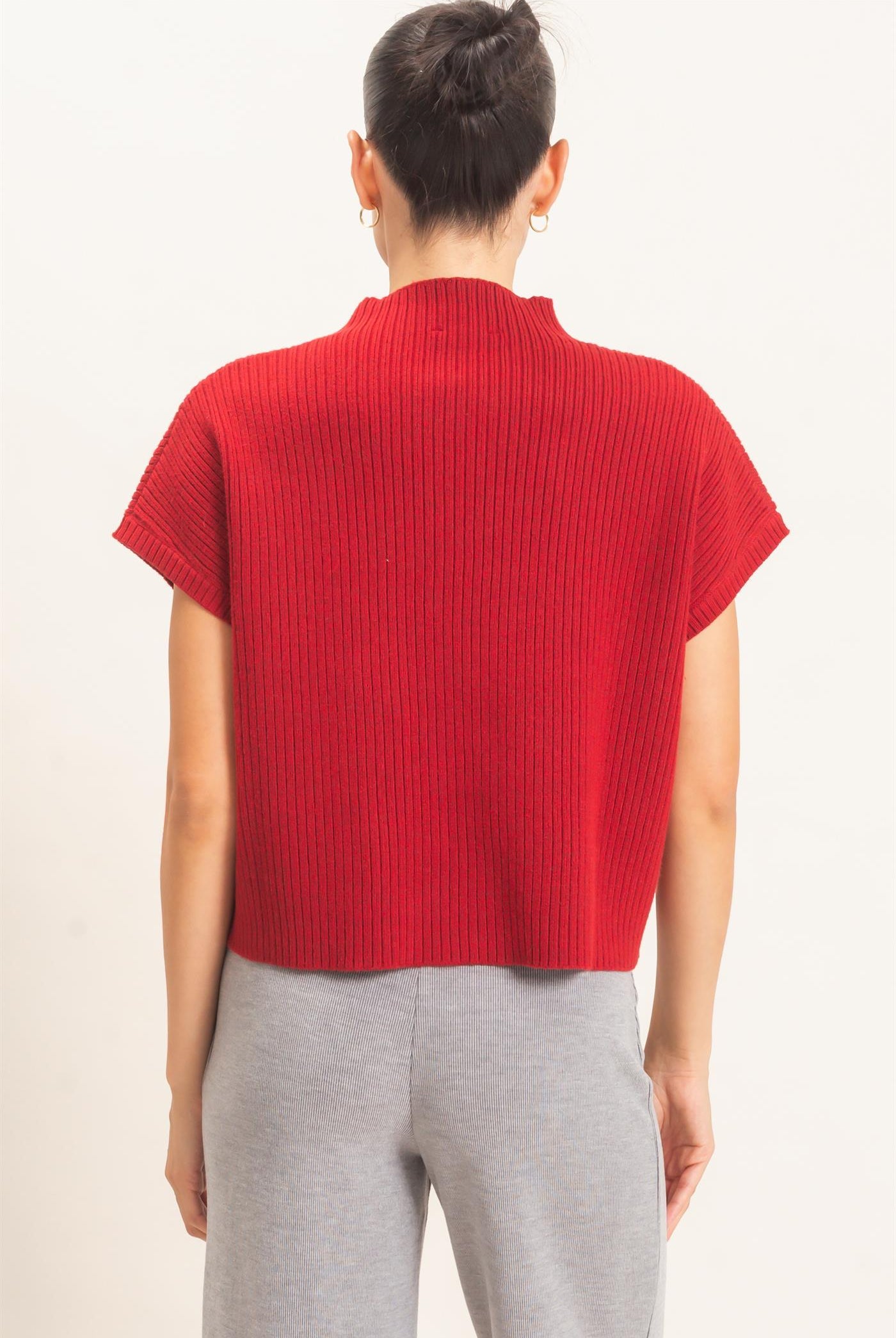 Wholesale Ribbed Dolman Sweater Sweaters HF26E835 BERRY HYFVE