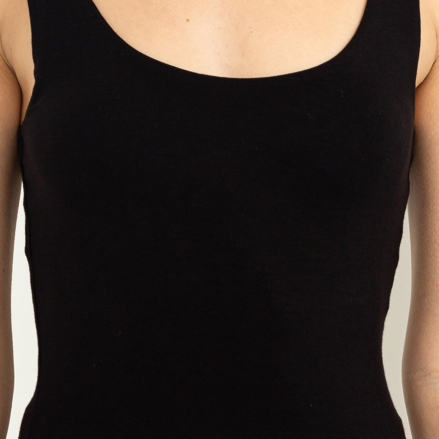 Wholesale Scoop Neck Tank Top Clothing Tops DZ23A793 BLACK DOUBLE ZERO