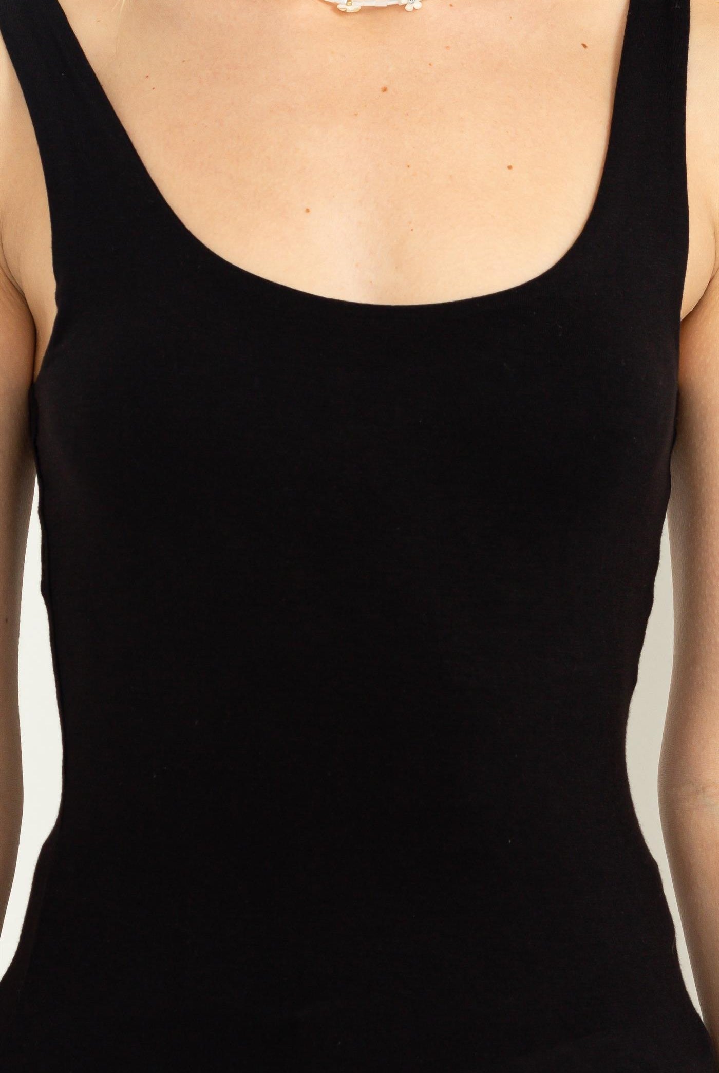 Wholesale Scoop Neck Tank Top Clothing Tops DZ23A793 BLACK DOUBLE ZERO