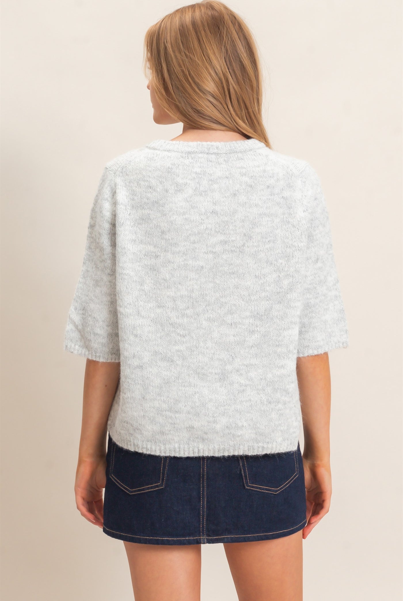 Wholesale Button-Up Cardigan Cardigans HF26E228 HEATHER GRAY HYFVE