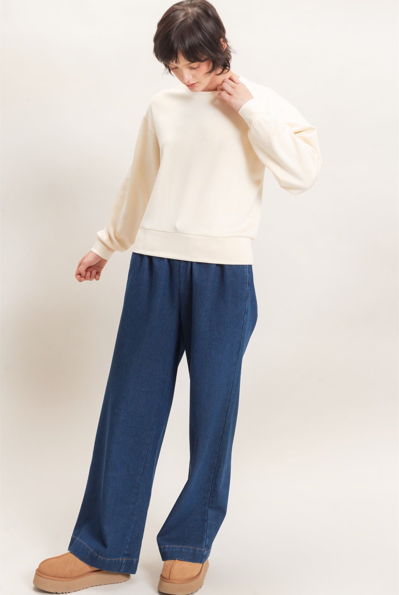 Wholesale Crew Neck Sweatshirt Sweatshirts DZ26C966 ALPACA DOUBLE ZERO