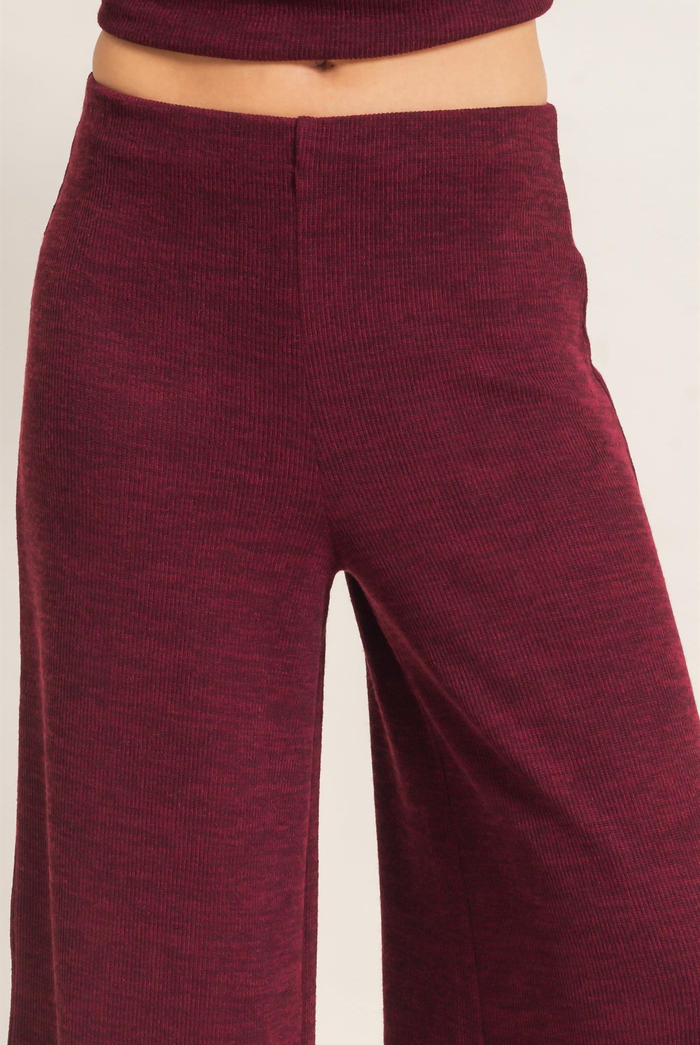 Wholesale Dolman Sleeve Top And Pant Set Clothing HF26F225-SET-D BURGUNDY HYFVE