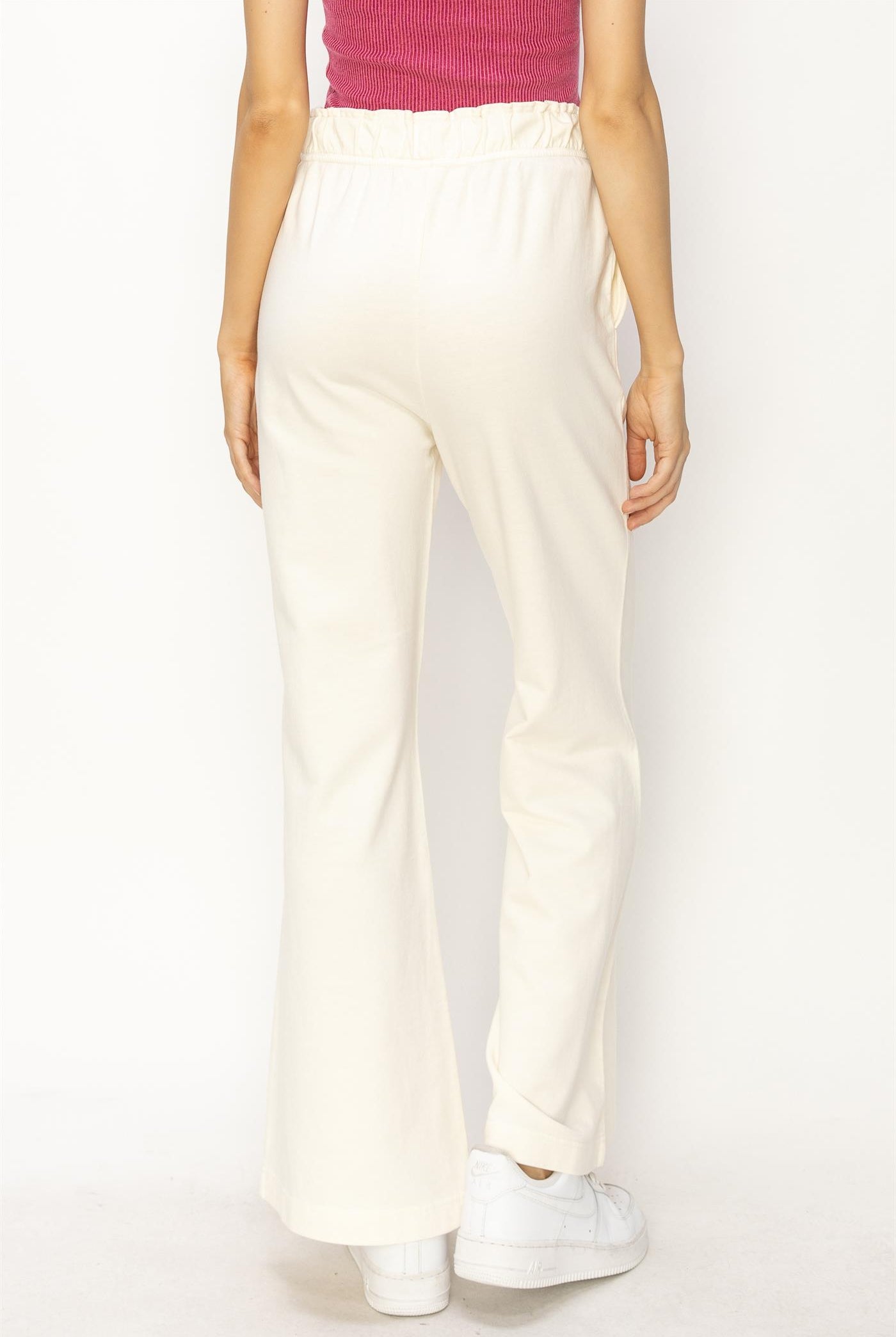 Wholesale High Waist Flare Pants Pants DZ24C346-D CREAM DOUBLE ZERO