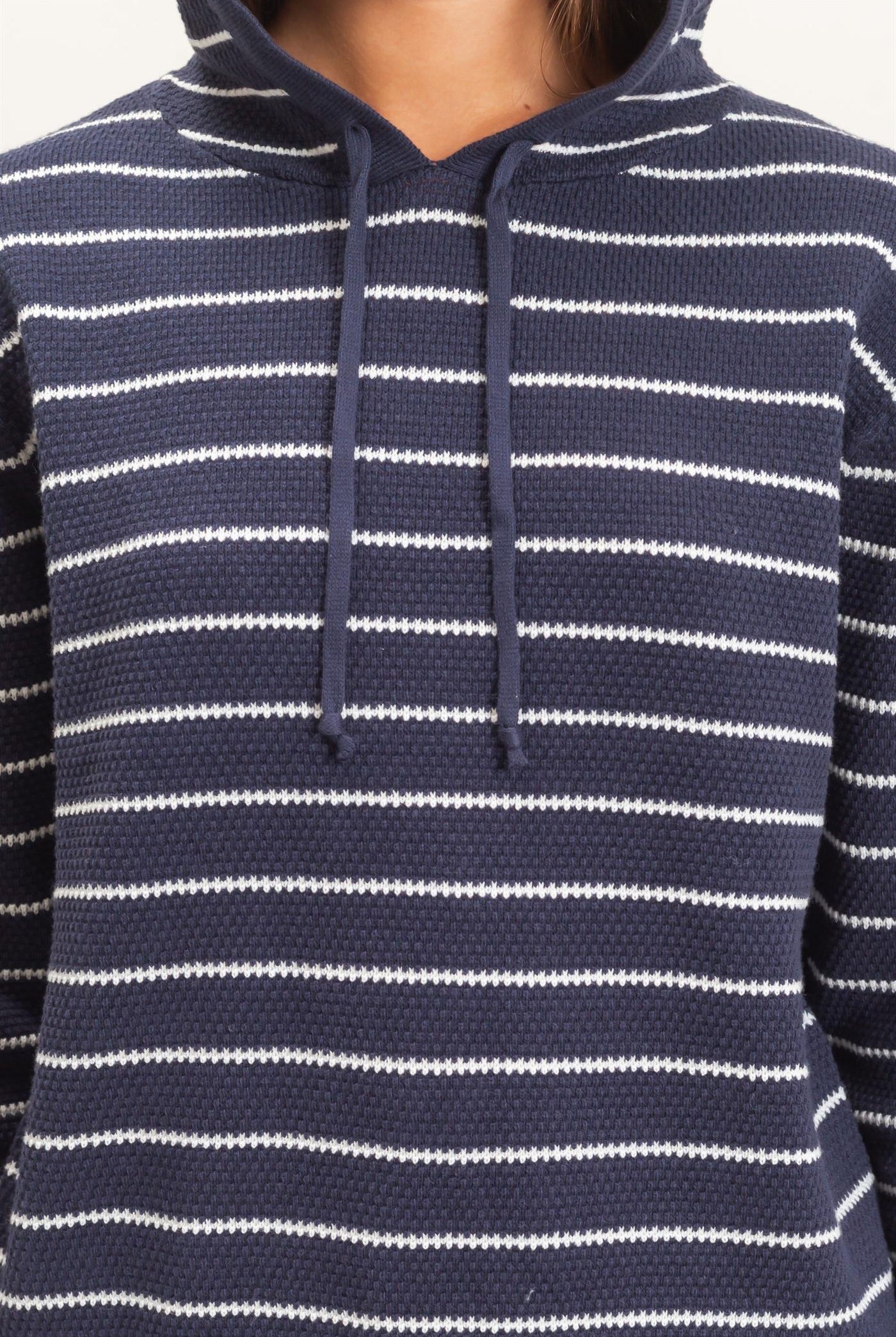 Wholesale Striped Hooded Sweater Hoodies DZ26C972 NAVY DOUBLE ZERO